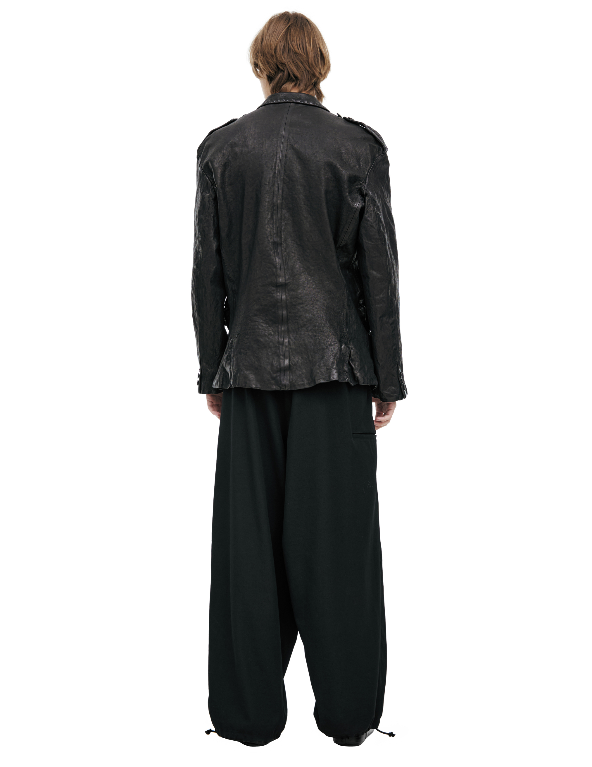 Yohji Yamamoto Leather Jacket With Buttons