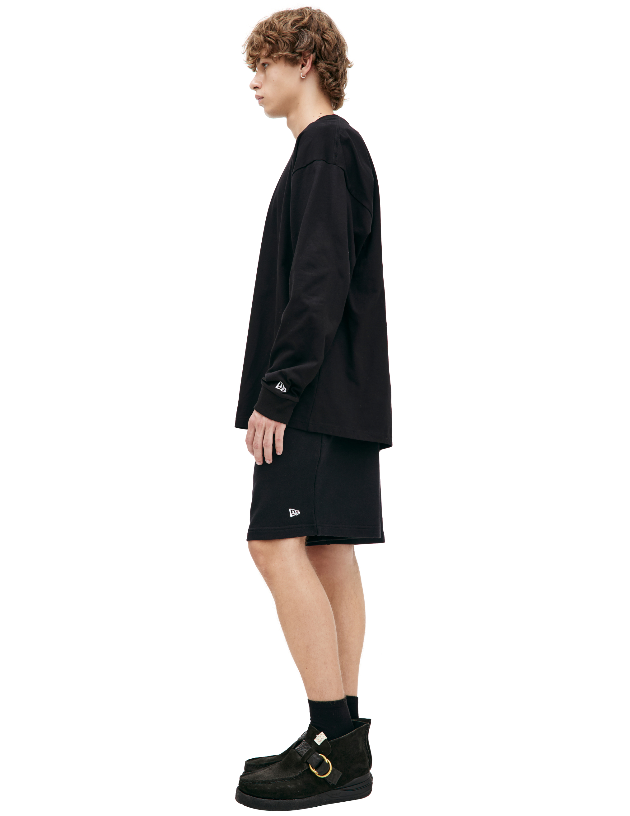 Yohji Yamamoto Х New Era Printed Longsleeves In Black