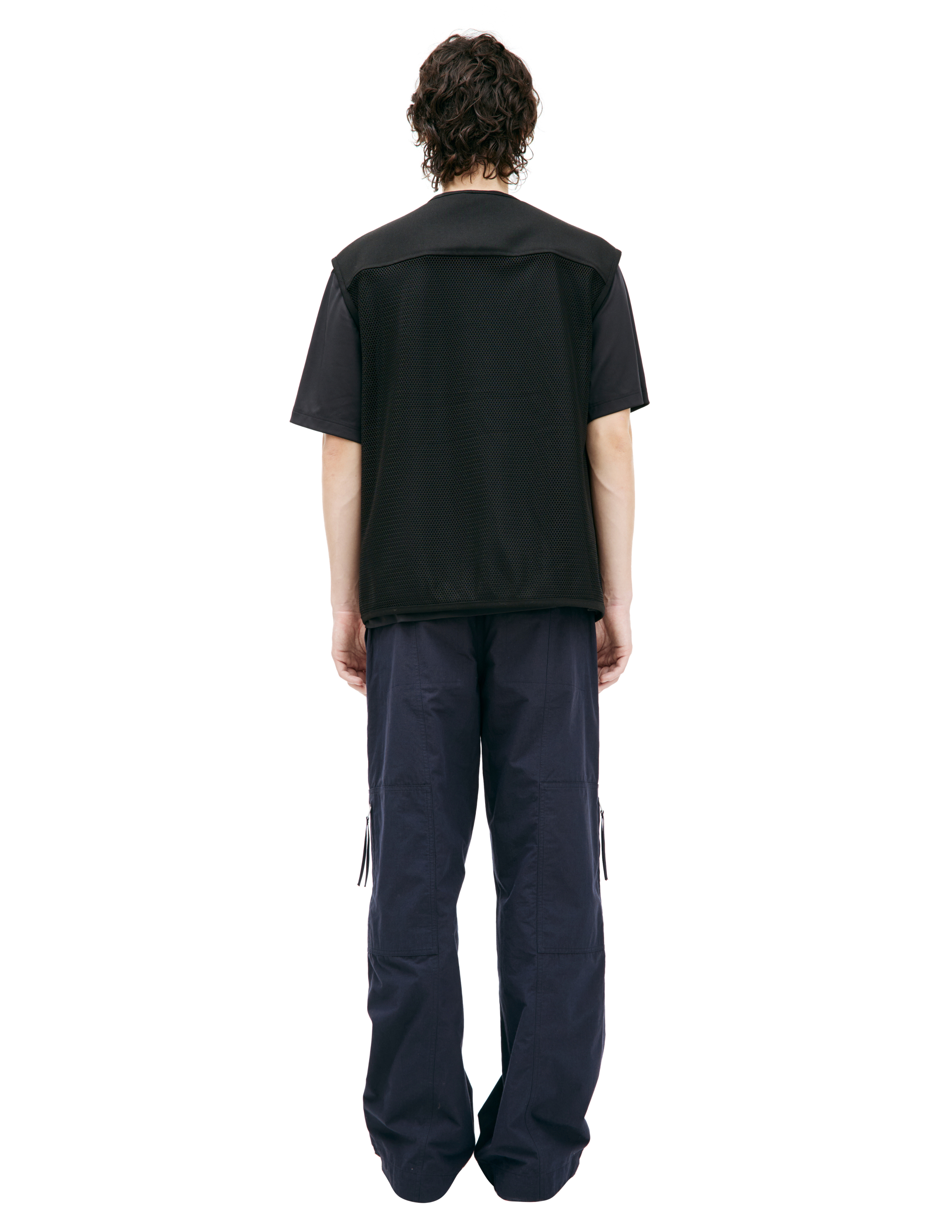 Jil Sander Combination Vest With Patch Pockets In Black