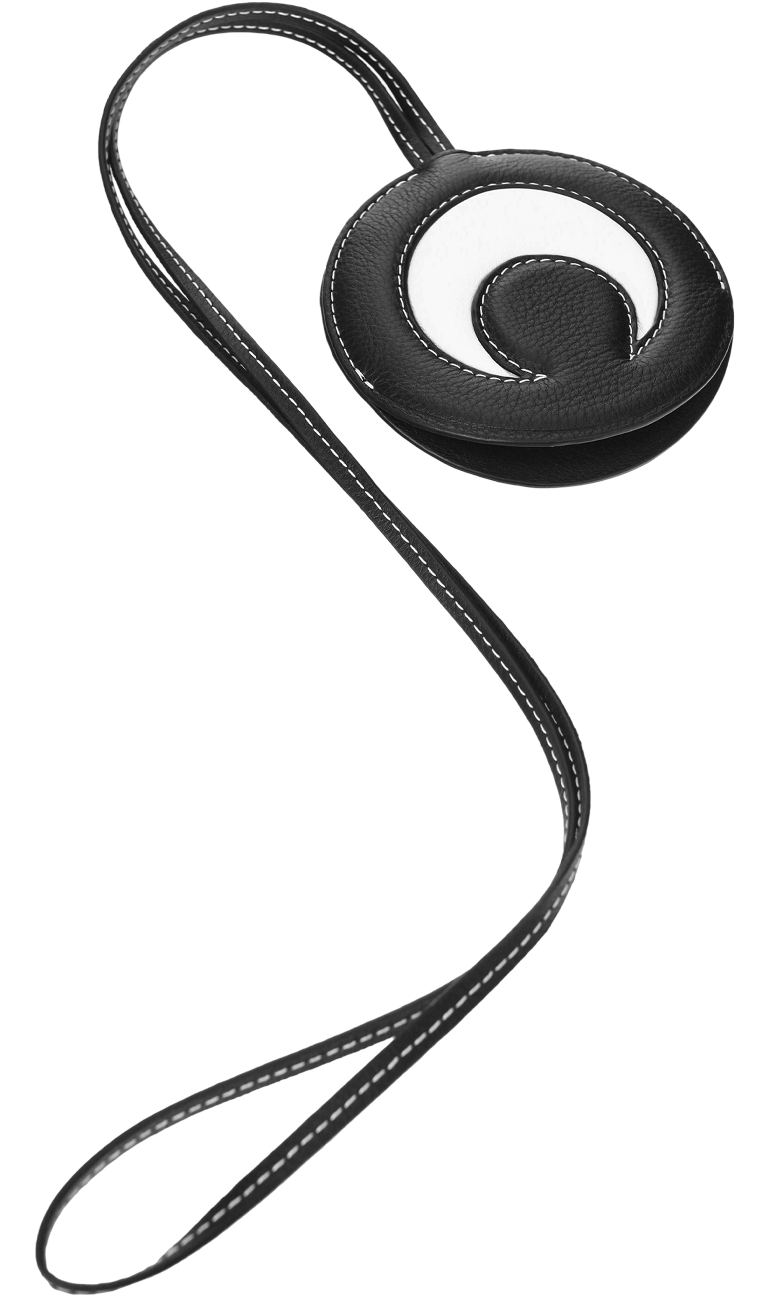 ●MARINE SERRE●クレセントムーン●レザーキーホルダー Buy MARINE SERRE women black leather keychain for $154