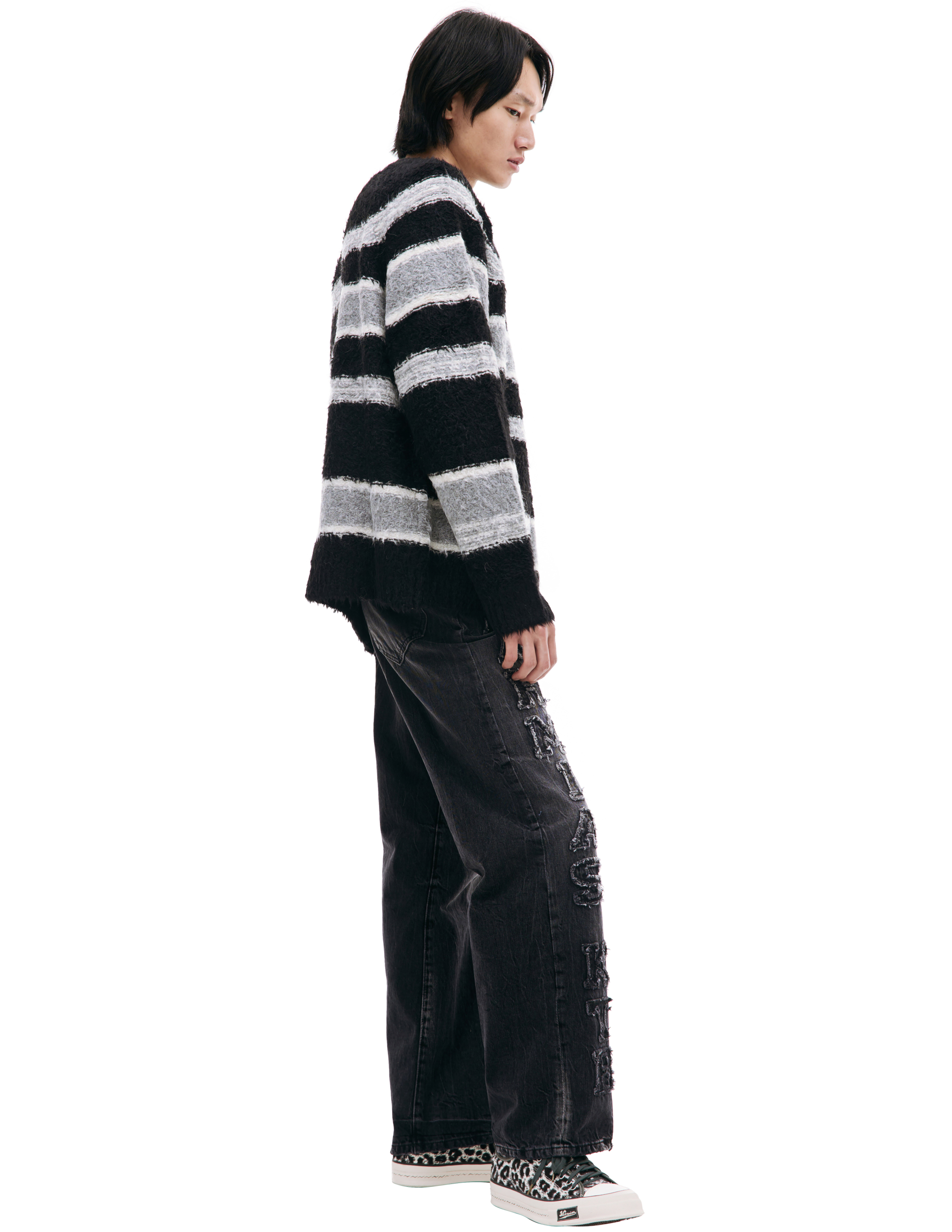 Shop Nahmias Striped Knit Sweater In Black