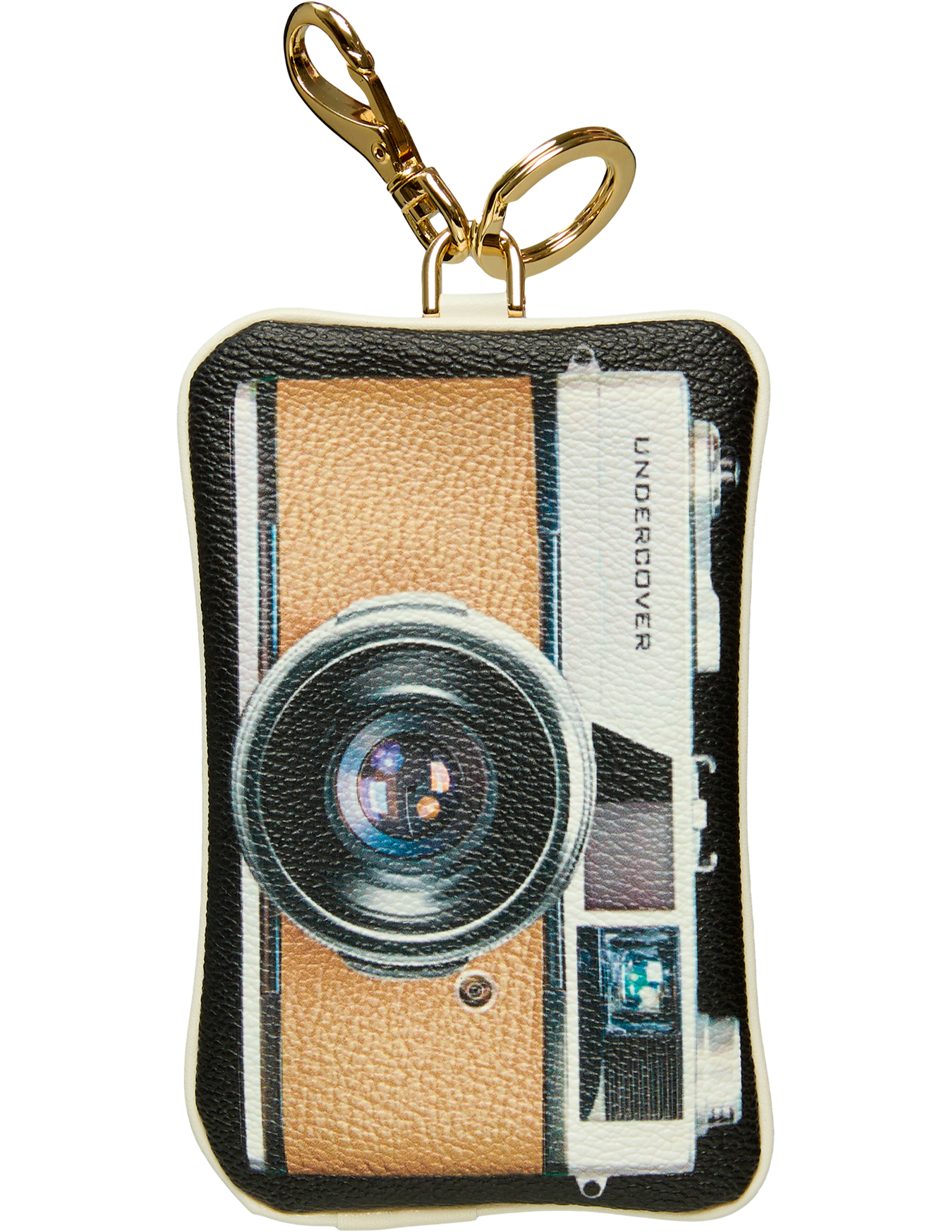 Undercover Wallet With A Gold-colored Carabiner In Sand