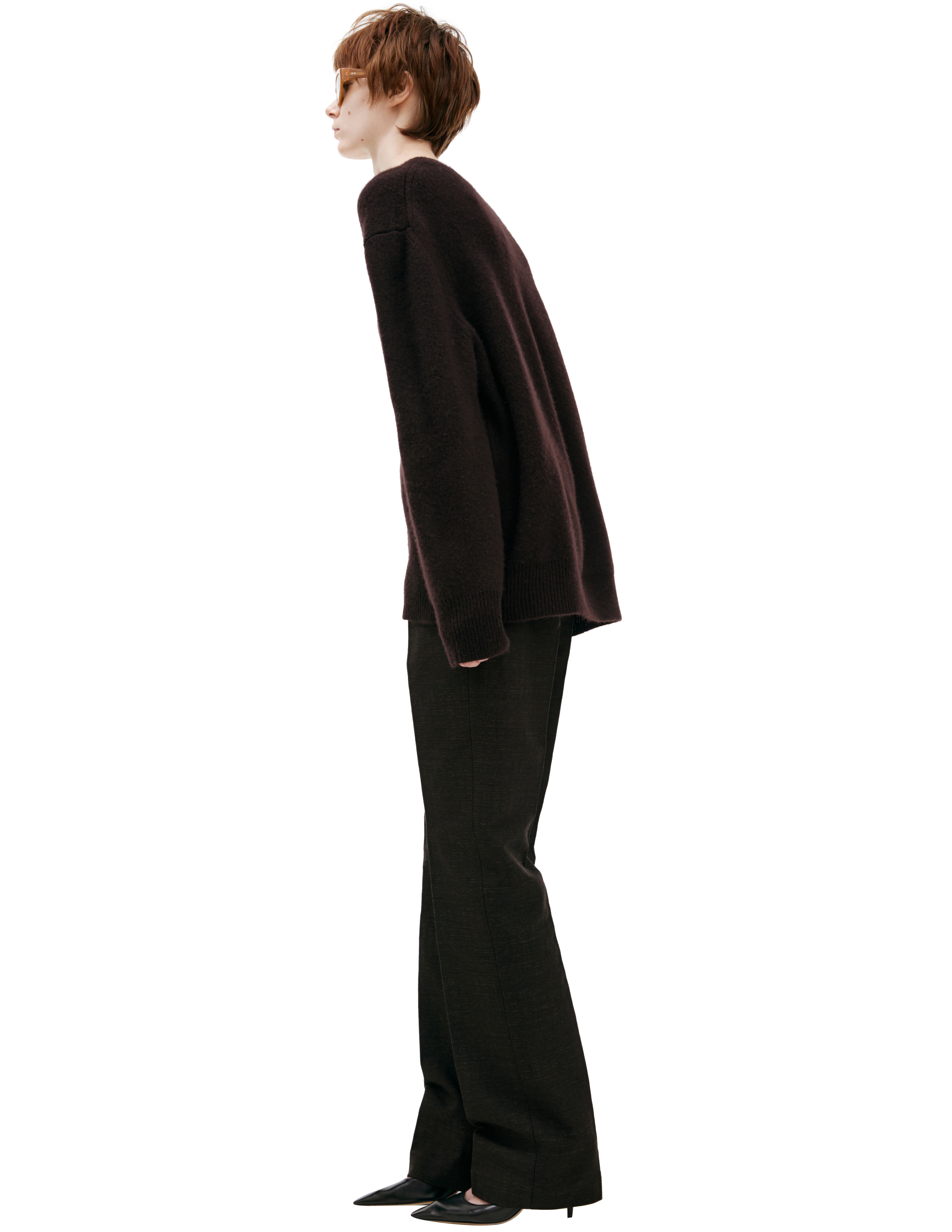 The Row Cashmere Knit Sweater In Brown