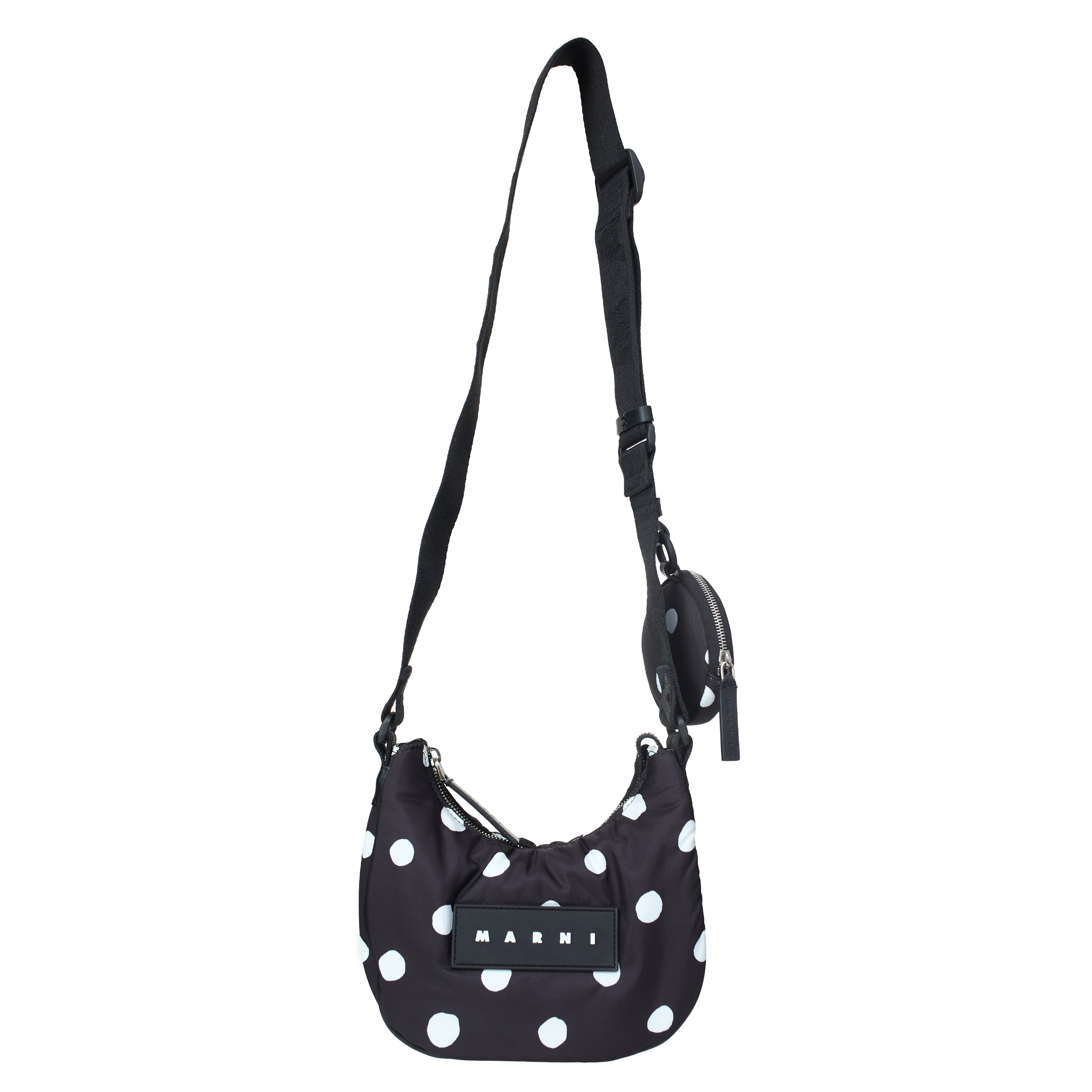 Shop Marni Crossbody Bag With Coin Holder In Black