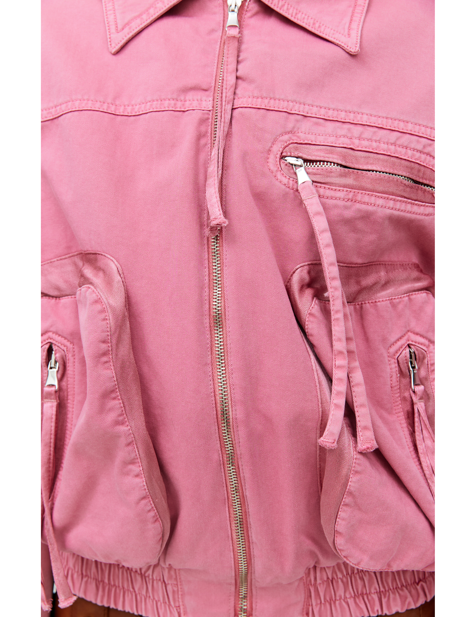 Shop Blumarine Pink Padded Bomber Jacket