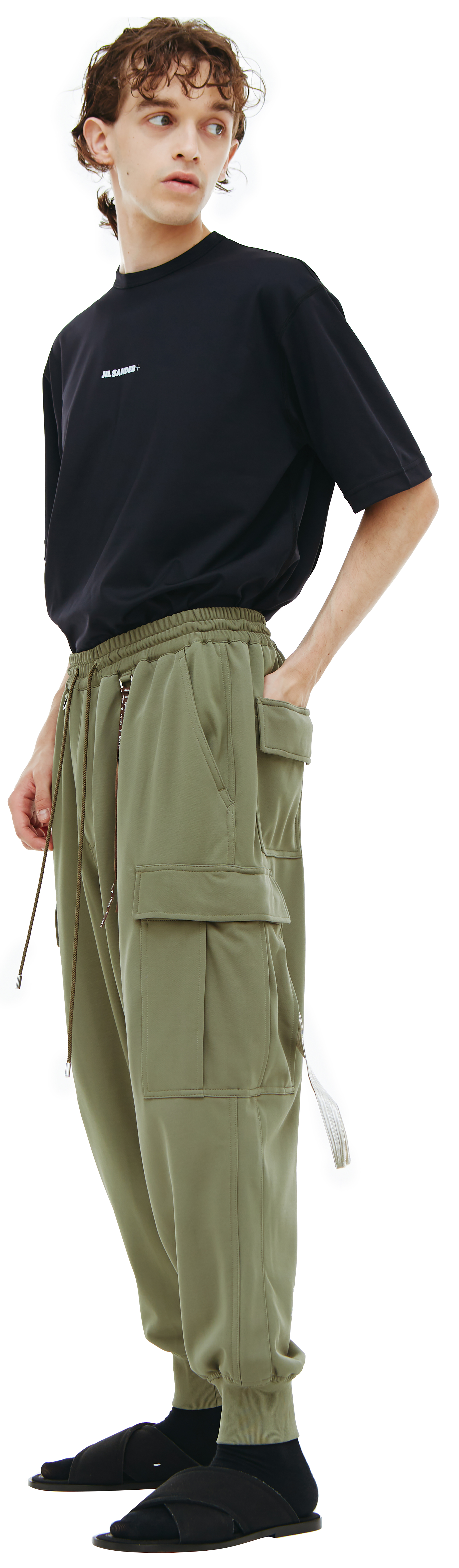 Khaki cargo trousers