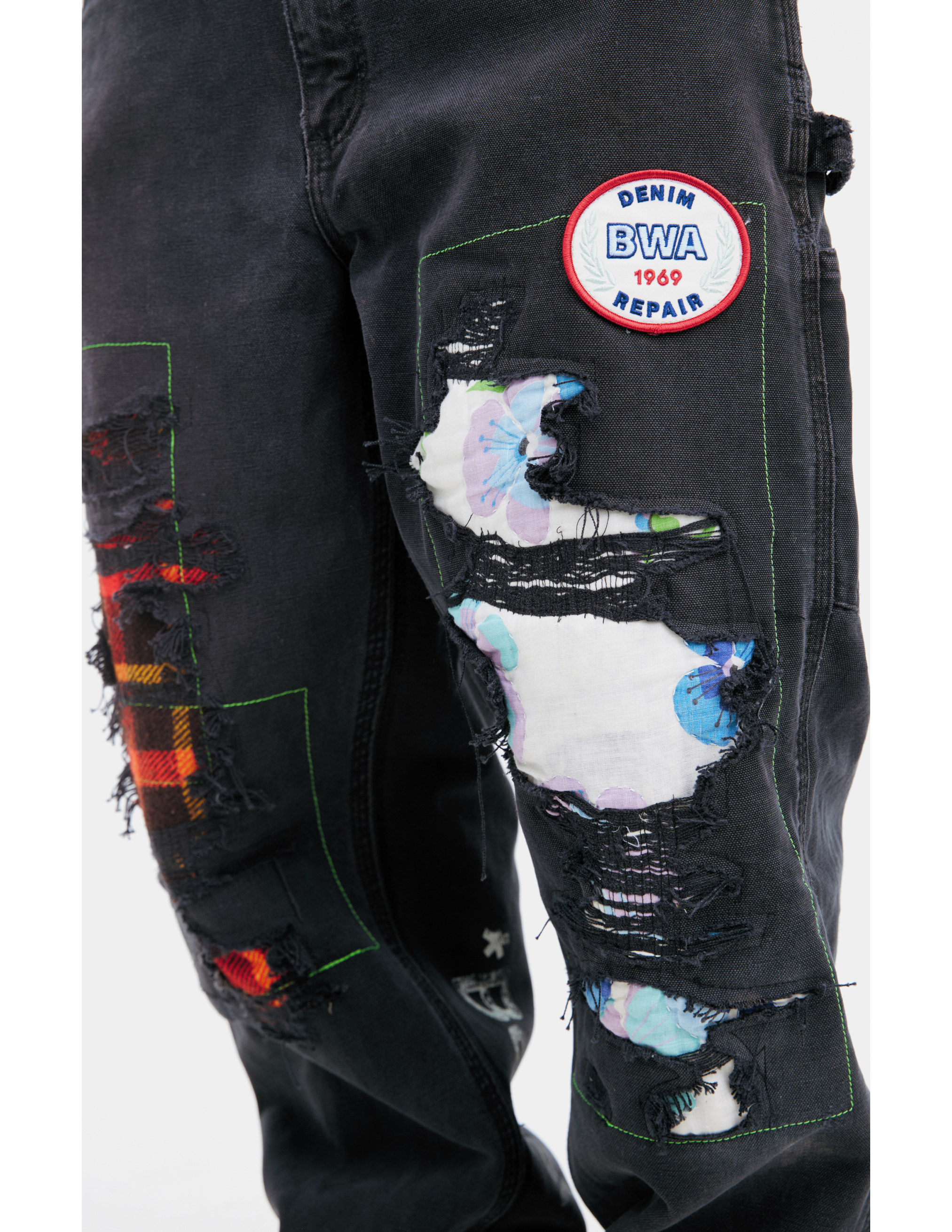 Better With Age Black Patch Jeans