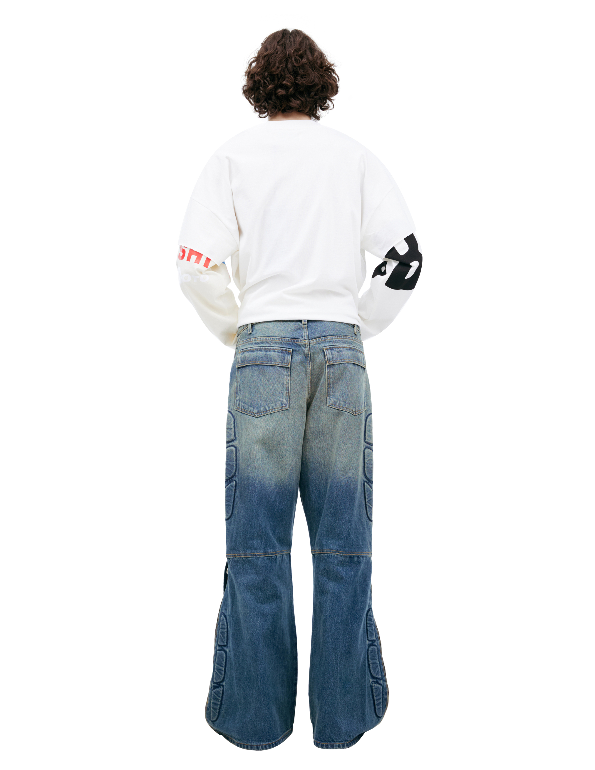 Satoshi Nakamoto Wide Jeans With Zippers