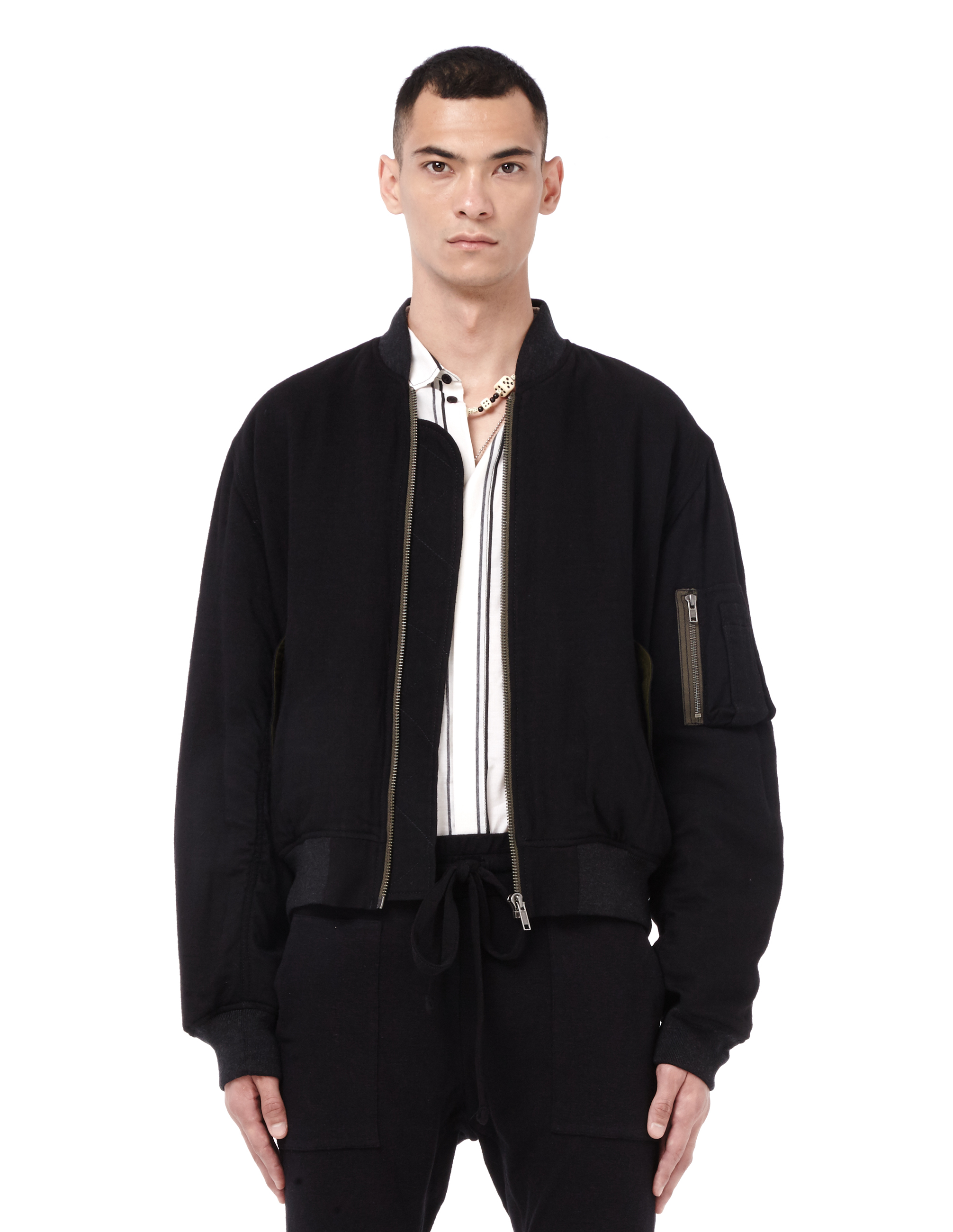 ジャケット・アウター haider ackermann bomber jacket Buy Haider Ackermann men black wool bomber jacket for $788