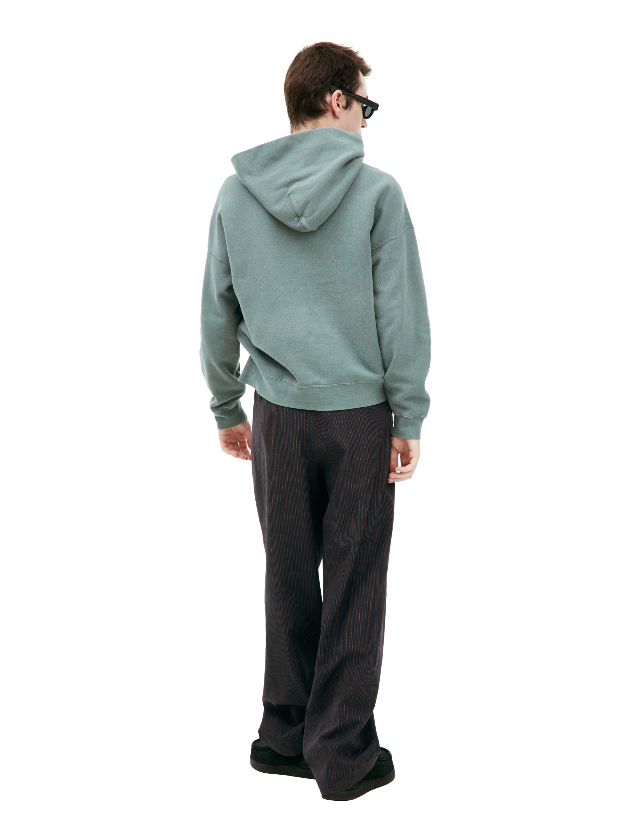 Visvim Basic Cotton Hoodie In Green