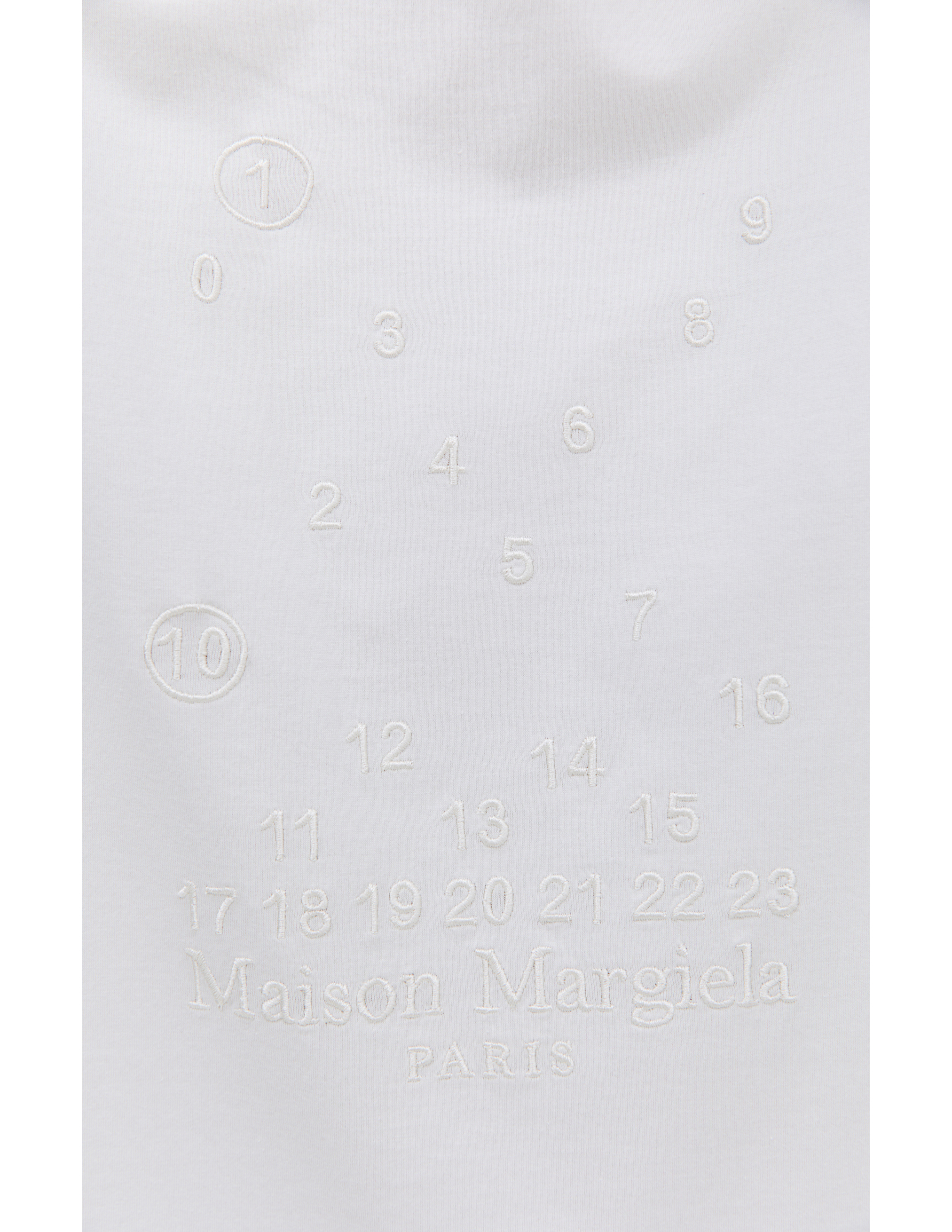 Shop Maison Margiela Logo Embroidered T-shirt In White