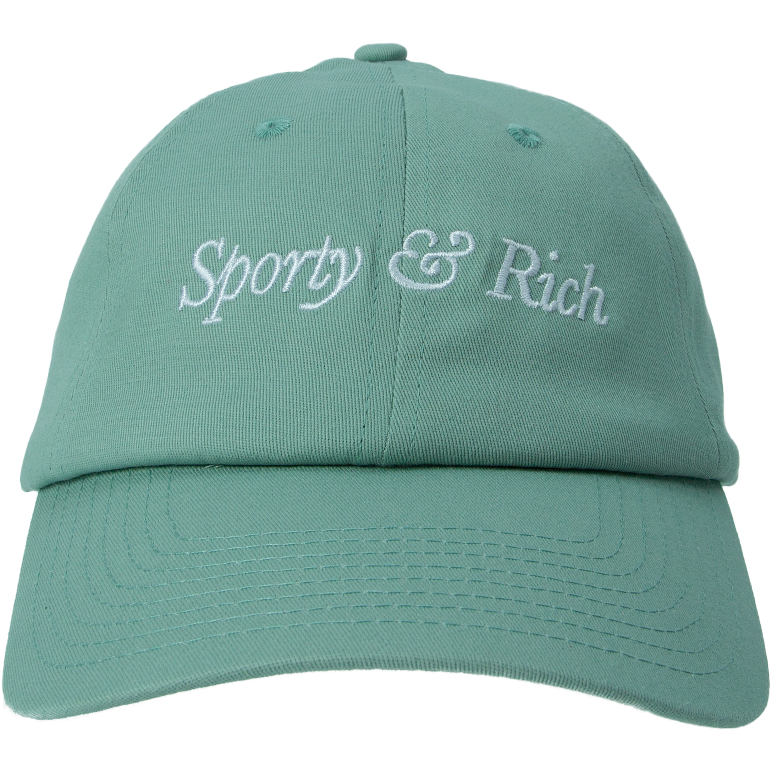 Sporty And Rich Italic Logo Cap In Light Green