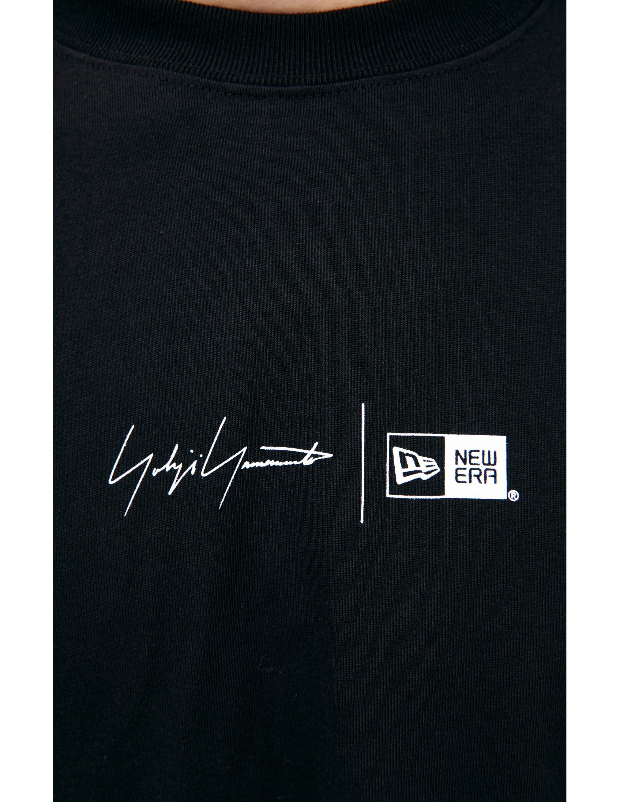 Yohji Yamamoto Х New Era Printed Longsleeves In Black