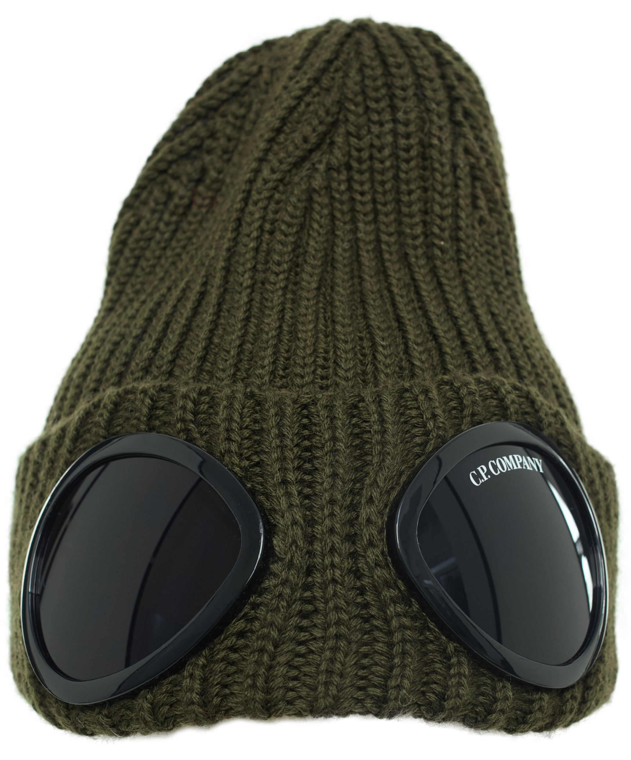 C.P. COMPANY WOOL BEANIE WITH LENSES