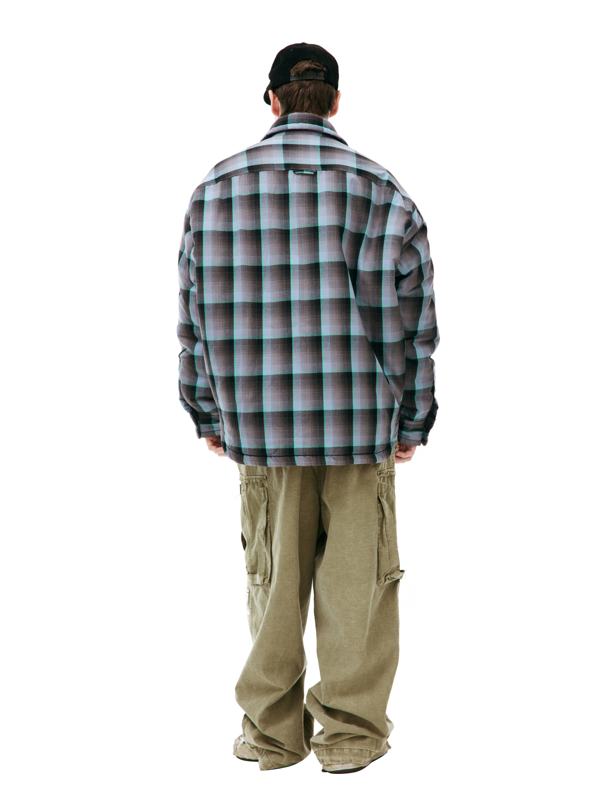 Miharayasuhiro Logo Plaid Jacket In Grey