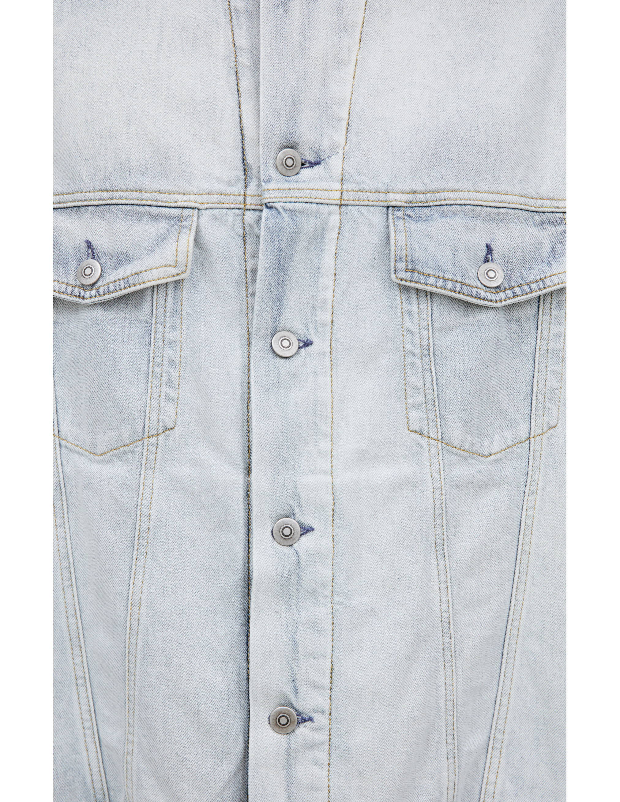 Maison Margiela Denim Jacket With Contrasting Seams In Blue