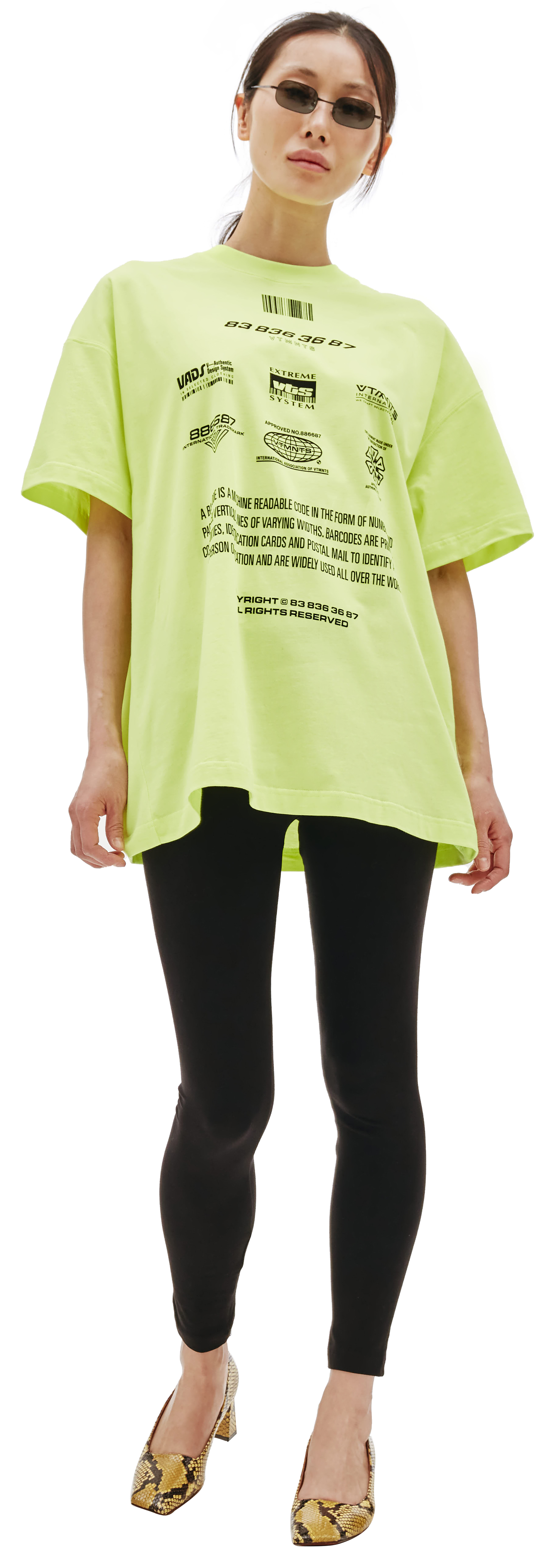 Buy VTMNTS women green all rights reserved t-shirt for €234 online