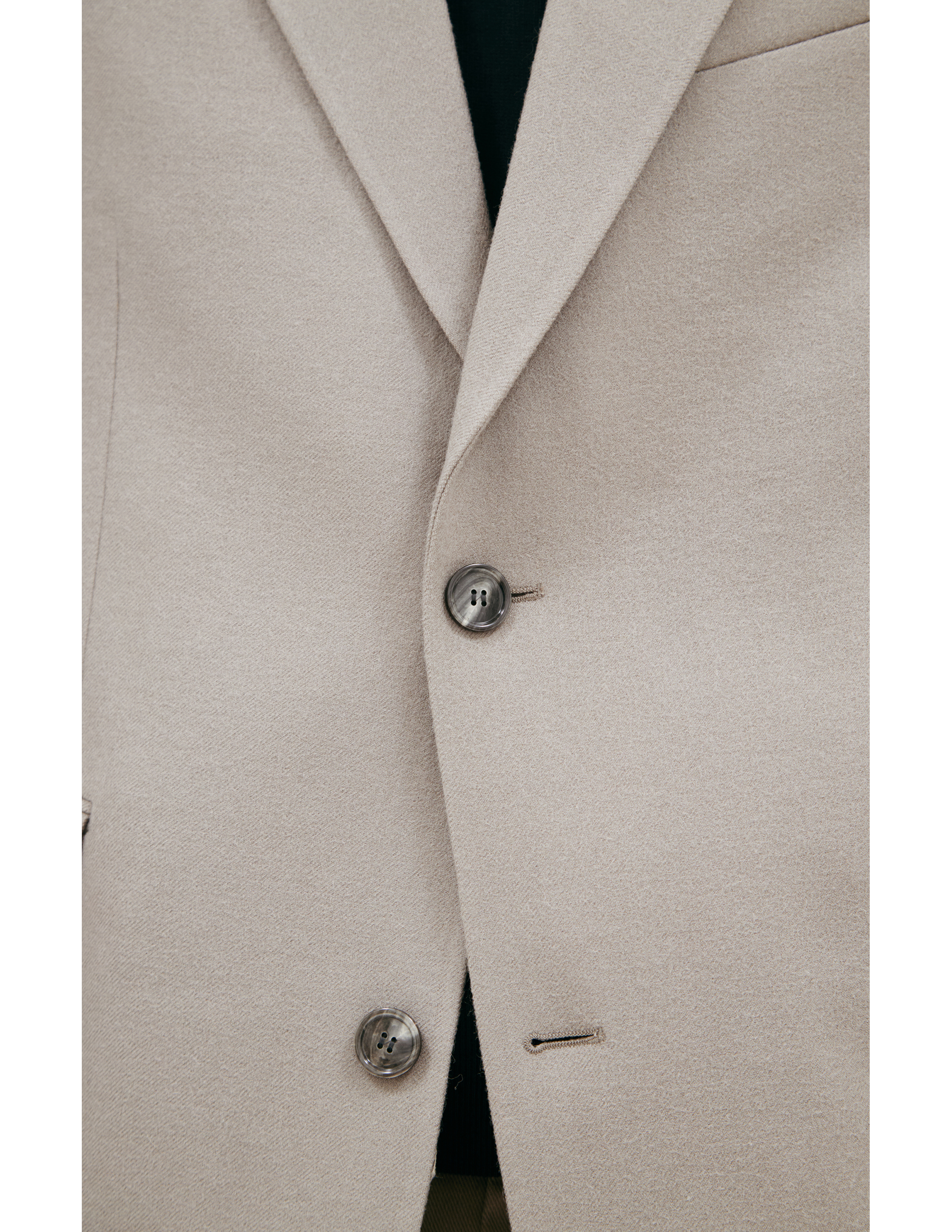 Ami Alexandre Mattiussi Light Taupe Virgin Wool Two Buttons Jacket In Gray