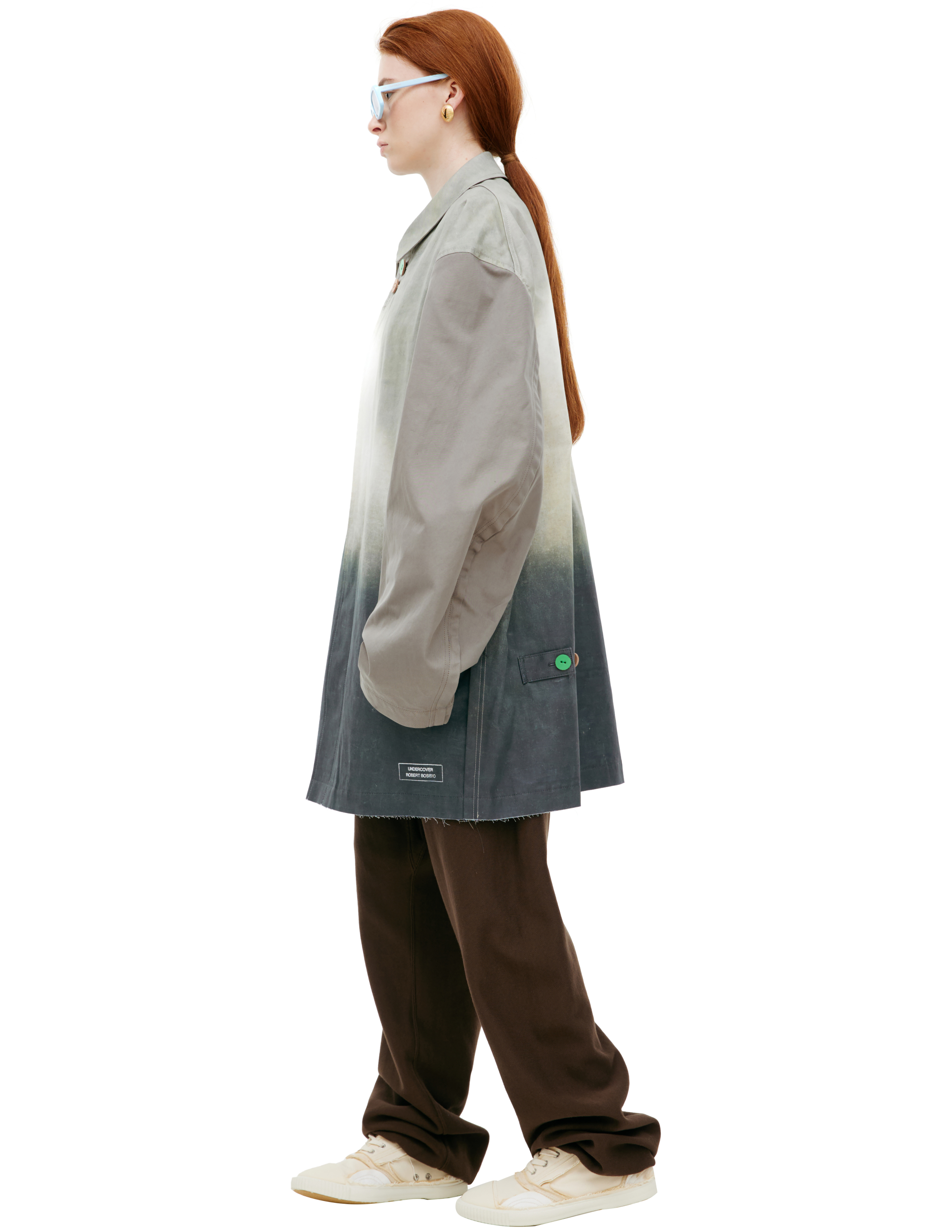 UNDERCOVER COAT WITH CONTRASTING BUTTONS