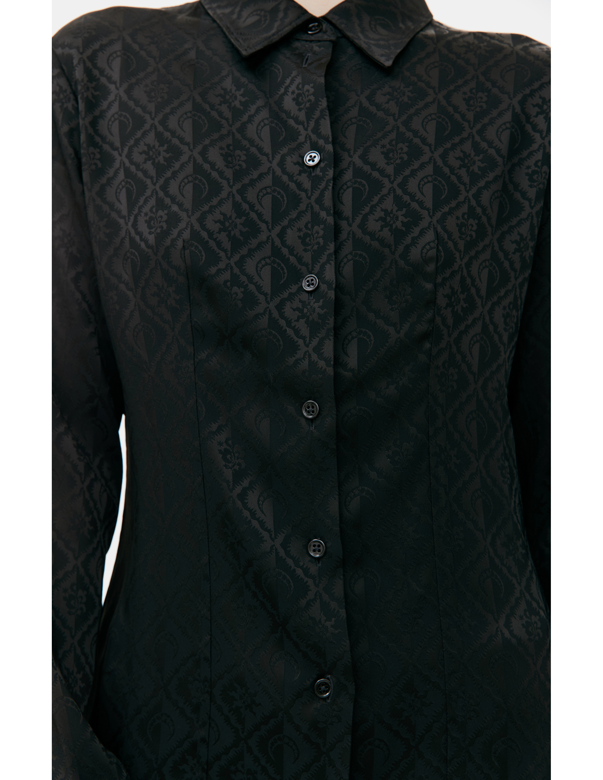 Shop Marine Serre Black Patterned Shirt