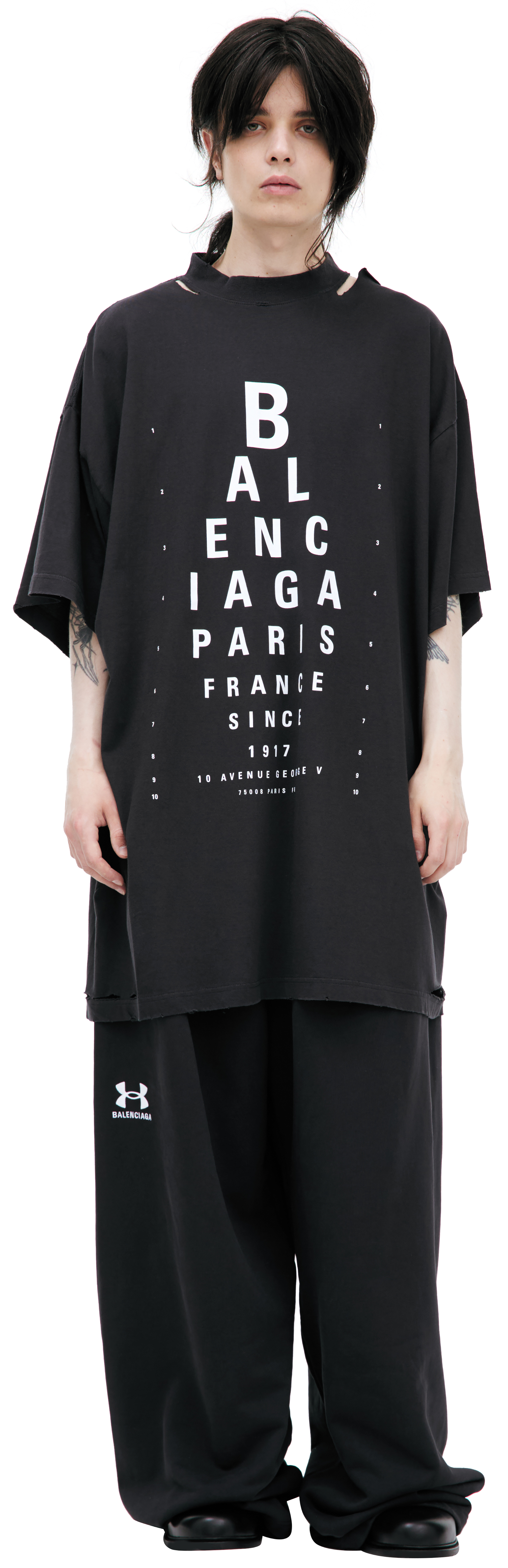 Buy Balenciaga men black cotton print t-shirt for €690 online on