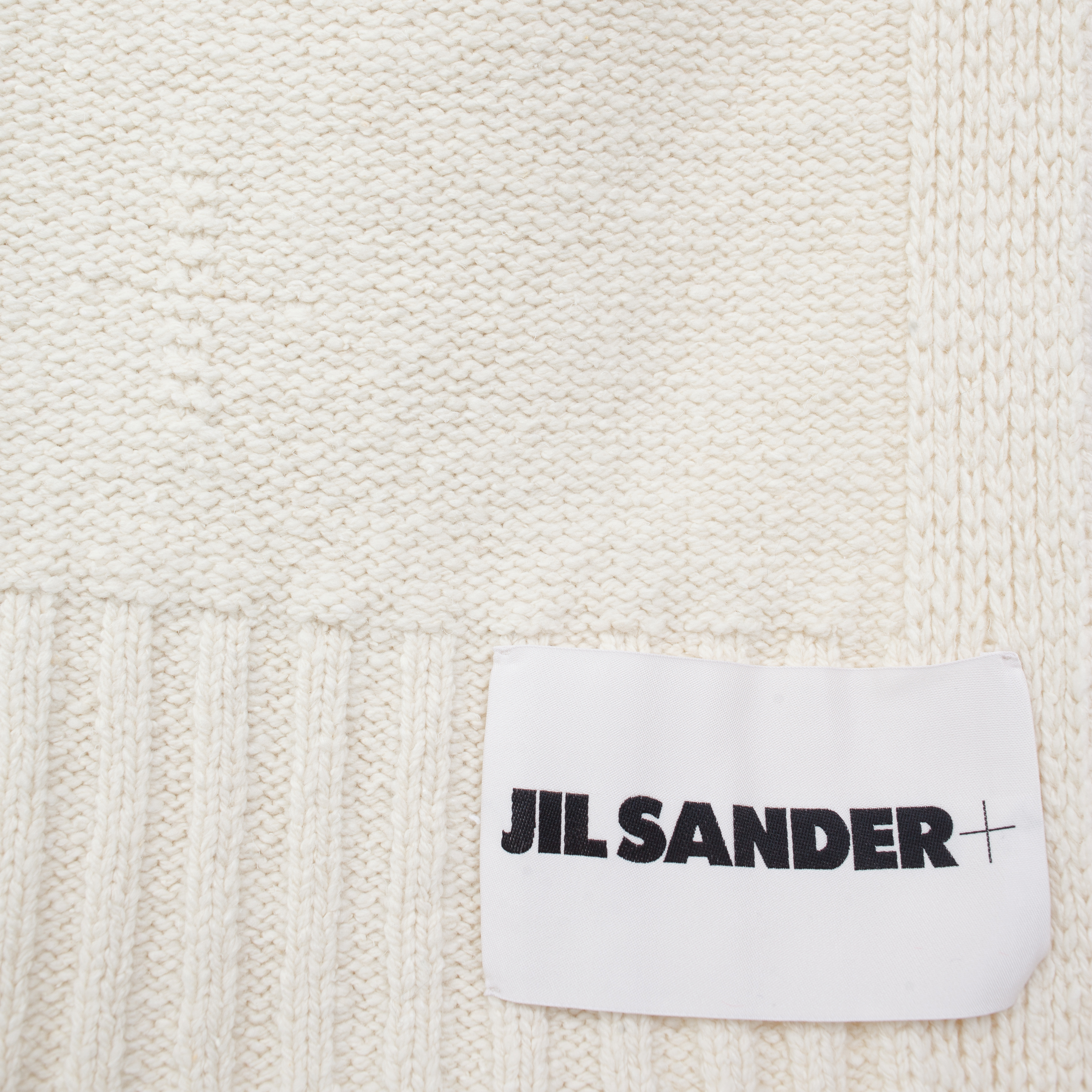 Buy Jil Sander men beige wool and silk scarf for $665 online