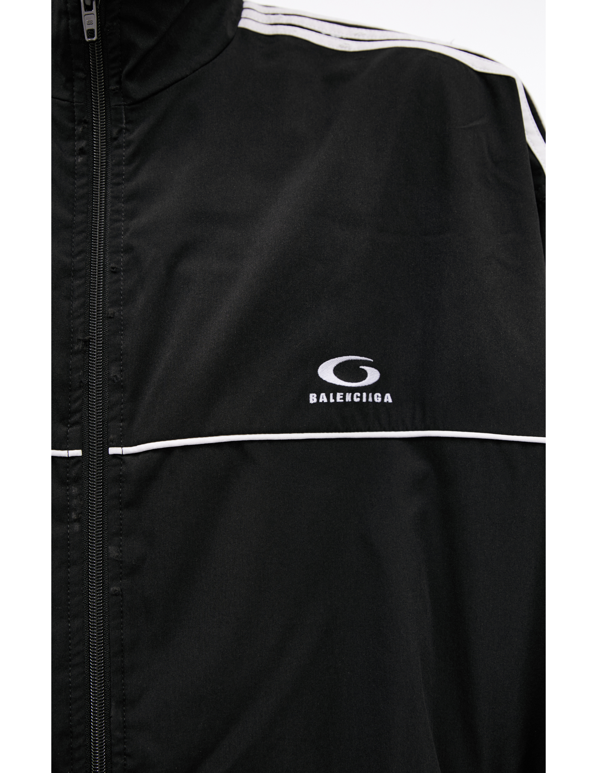 Balenciaga Black Tracksuit Jacket In Technical Fabric In Black