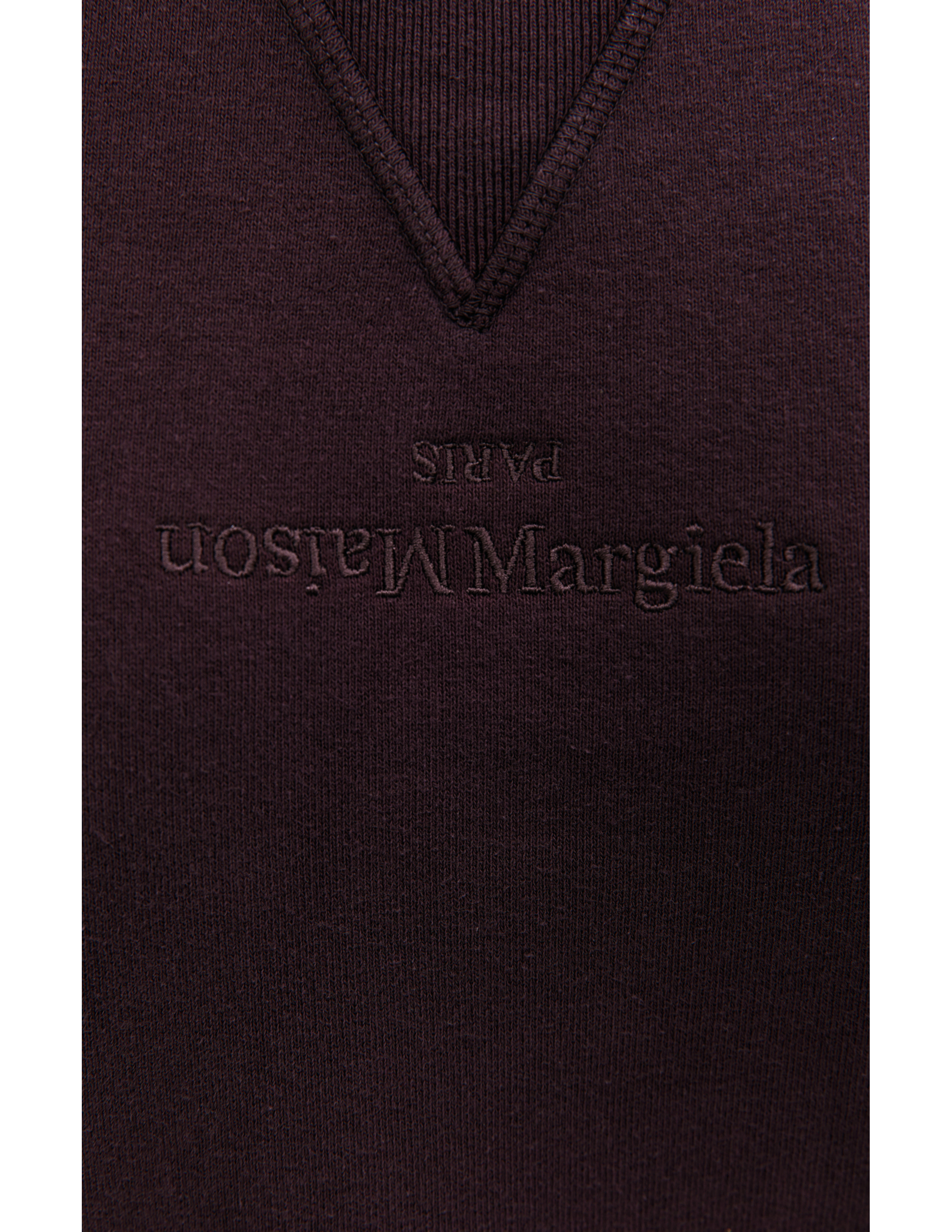 Shop Maison Margiela Cotton Sweatshirt With Logo In Purple