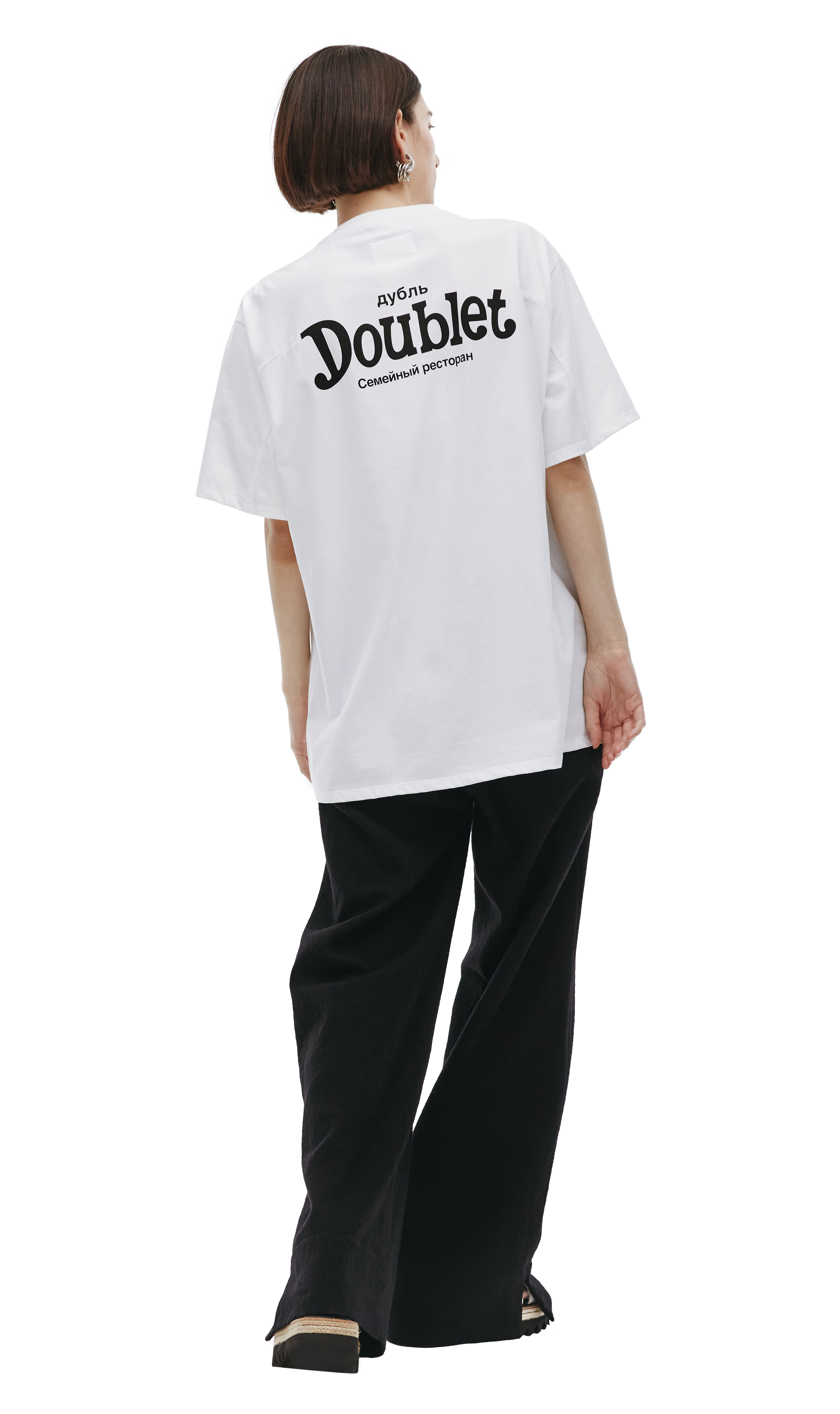Buy Doublet women white doublet x sv t-shirt for $445 online on 
