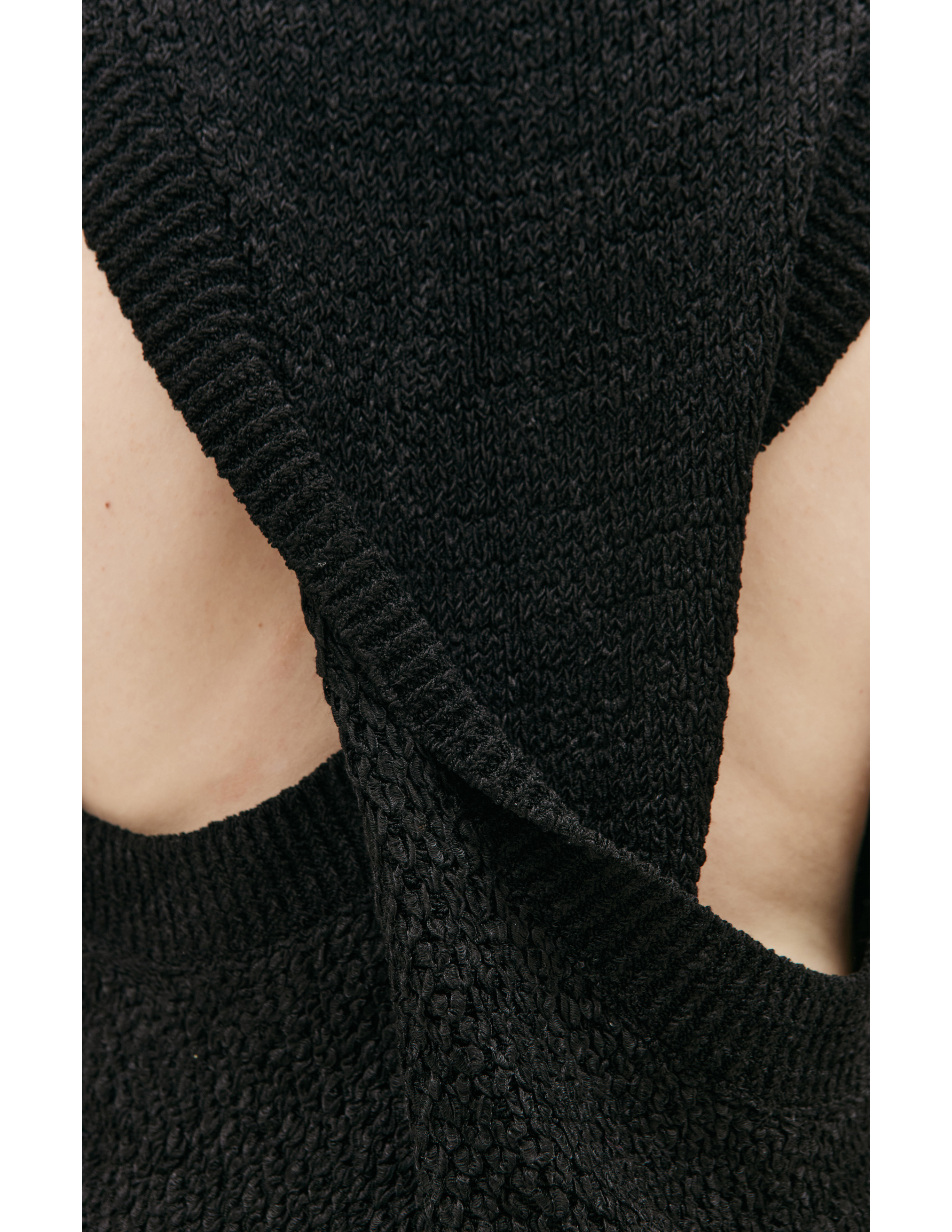 Shop Louis Gabriel Nouchi Knited Vest With Twisted Back In Black