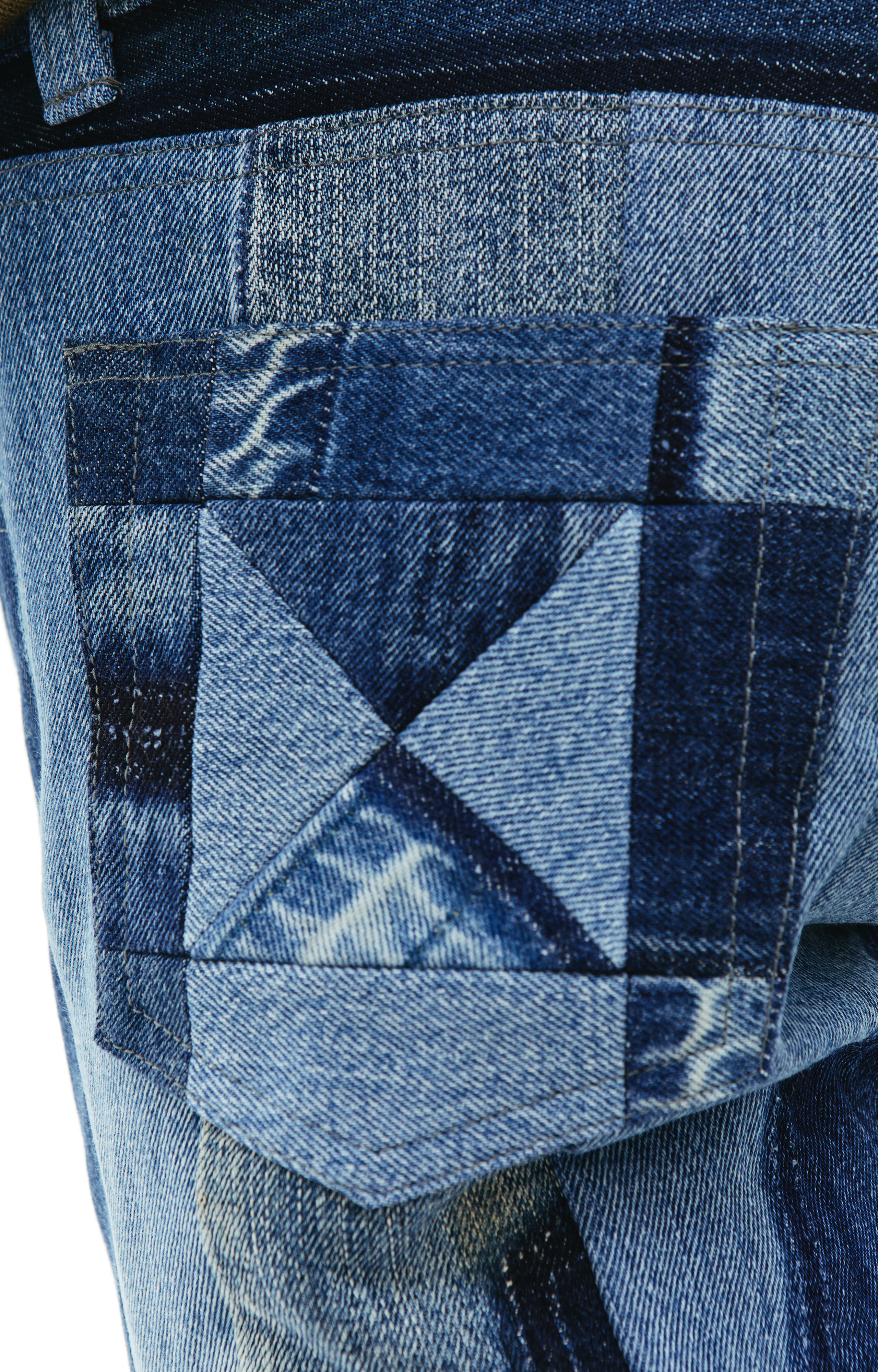 Buy Children of the discordance men blue vintage patch jeans for 
