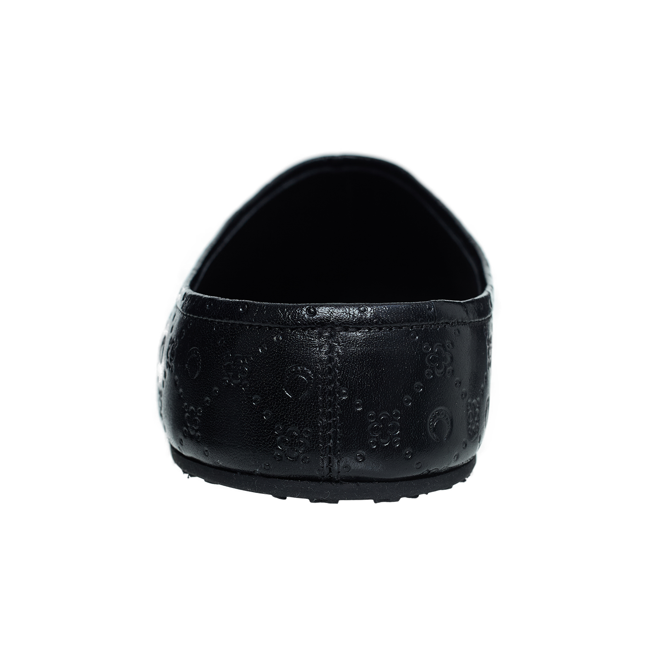 Buy MARINE SERRE men black leather mules for $345 online on SV77 