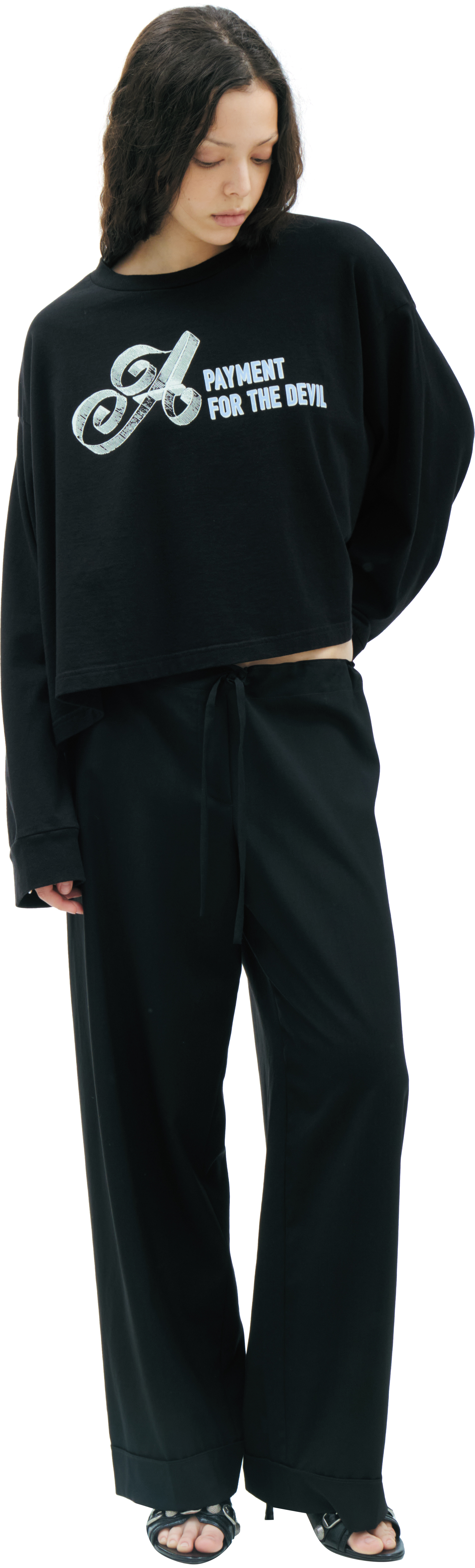 Buy Undercover women black a payment for the devil longsleeve for