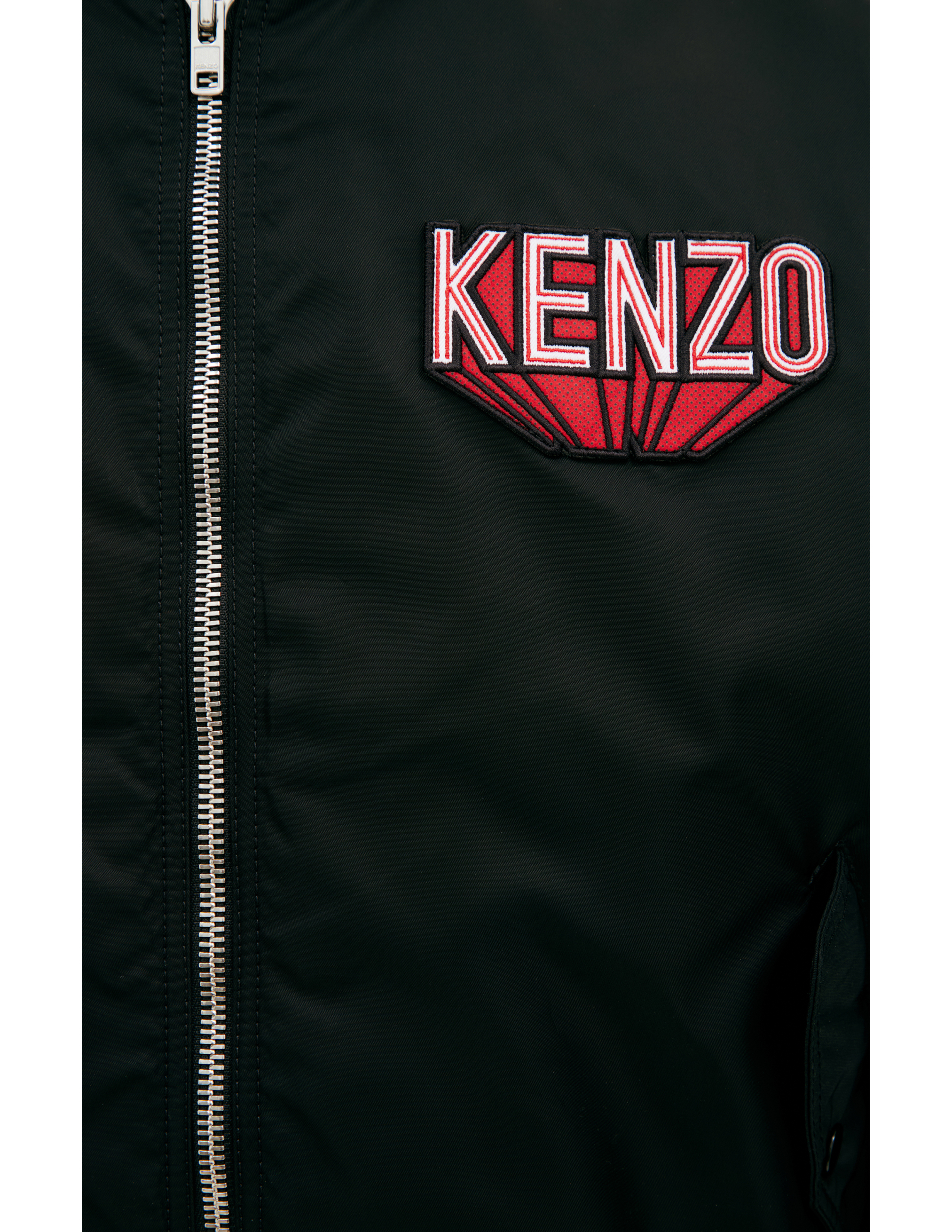 Kenzo Black Jacket With Patch In Black