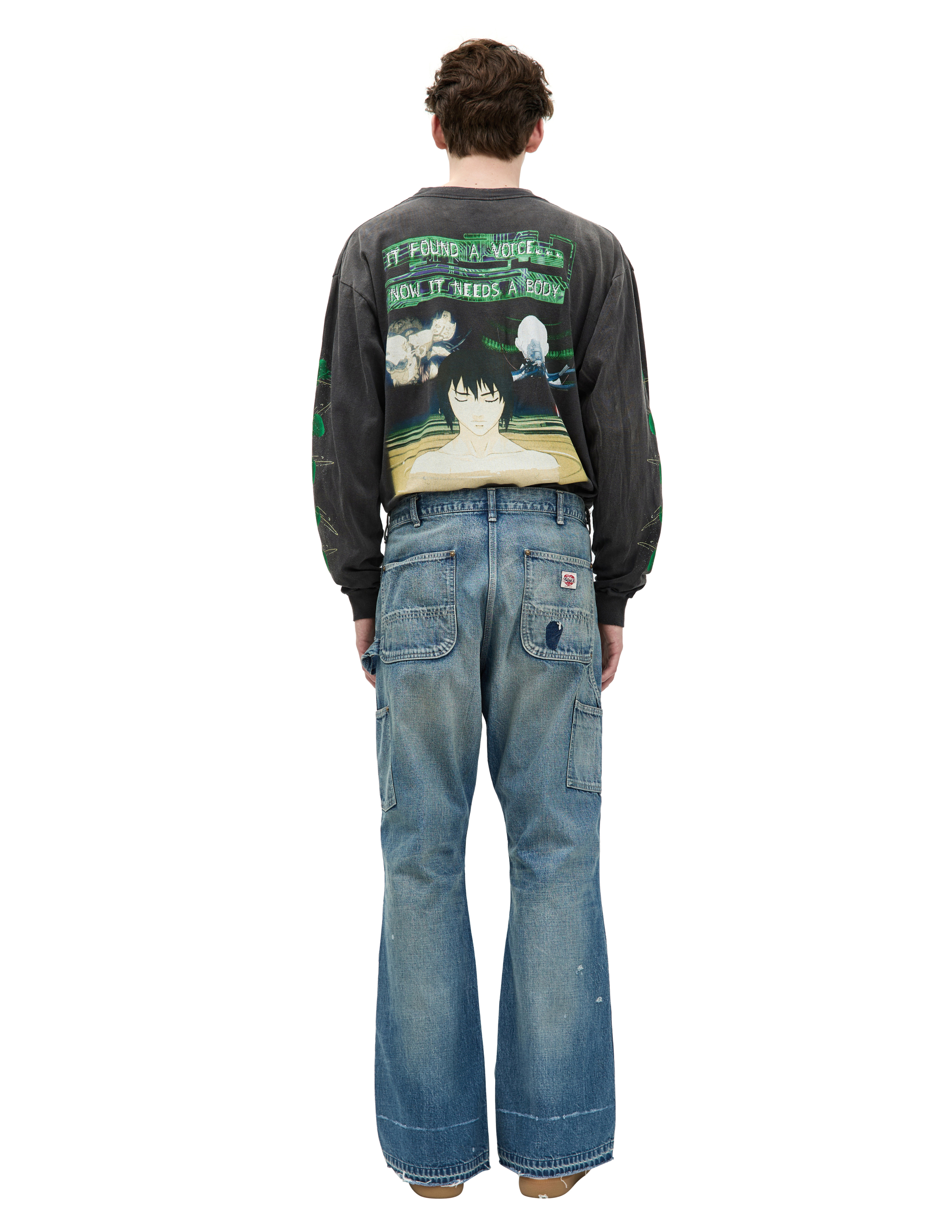Saint Mxxxxxx Double Knee Cotton Jeans In Blue