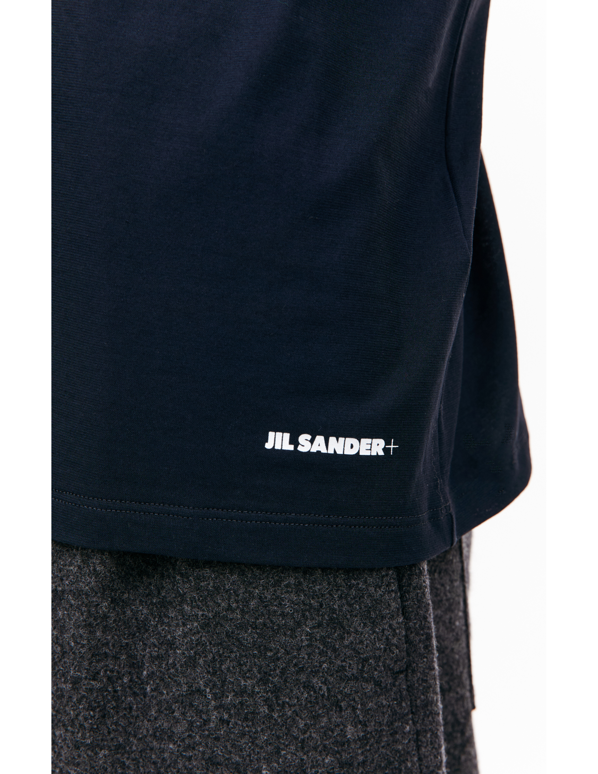 Shop Jil Sander Navy Blue Cotton T-shirt