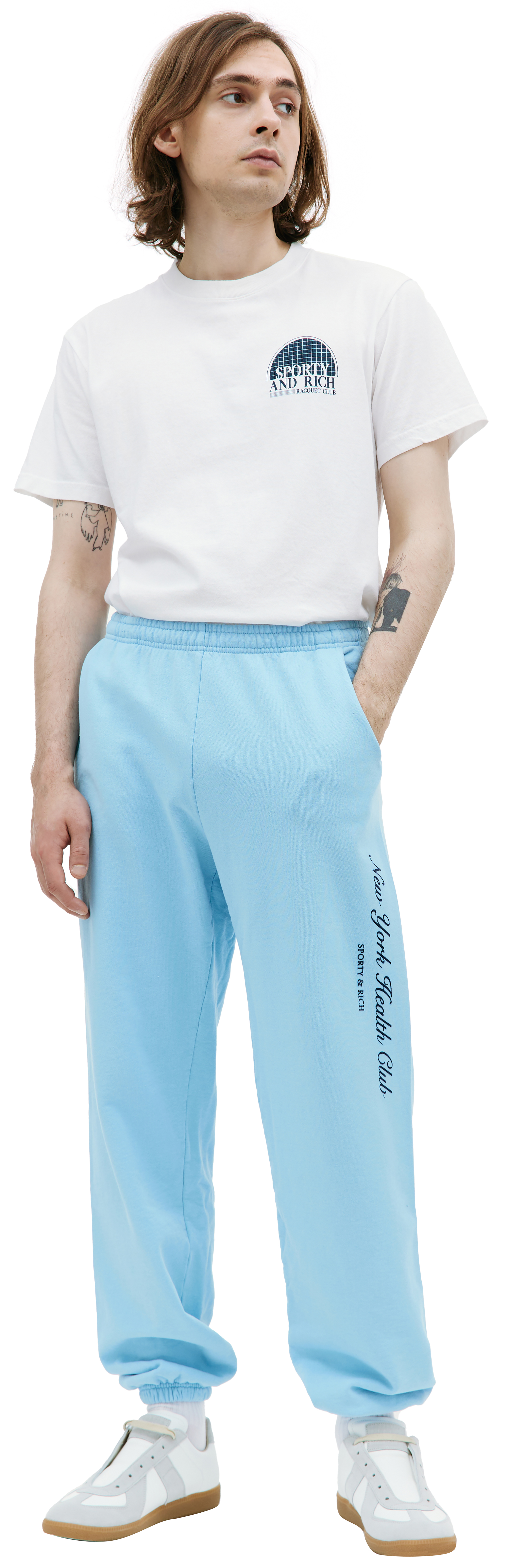 ボトムスその他 Sporty & Rich Prince Sporty Sweatpants Navy White SW521NA SW Sporty & Rich for Men FW25 Collection | SSENSE