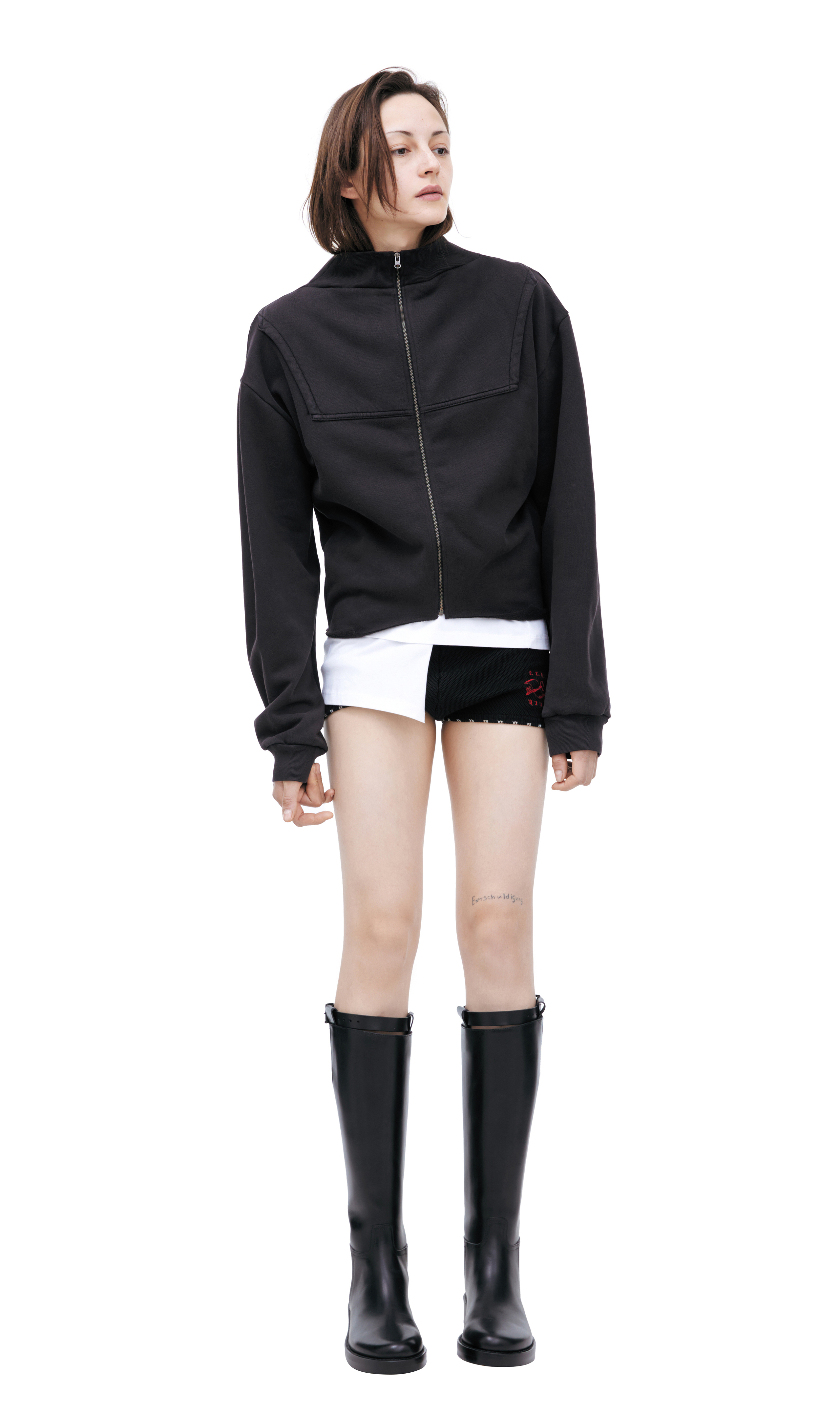 Prototypes Zippered Sweatshirt In Black