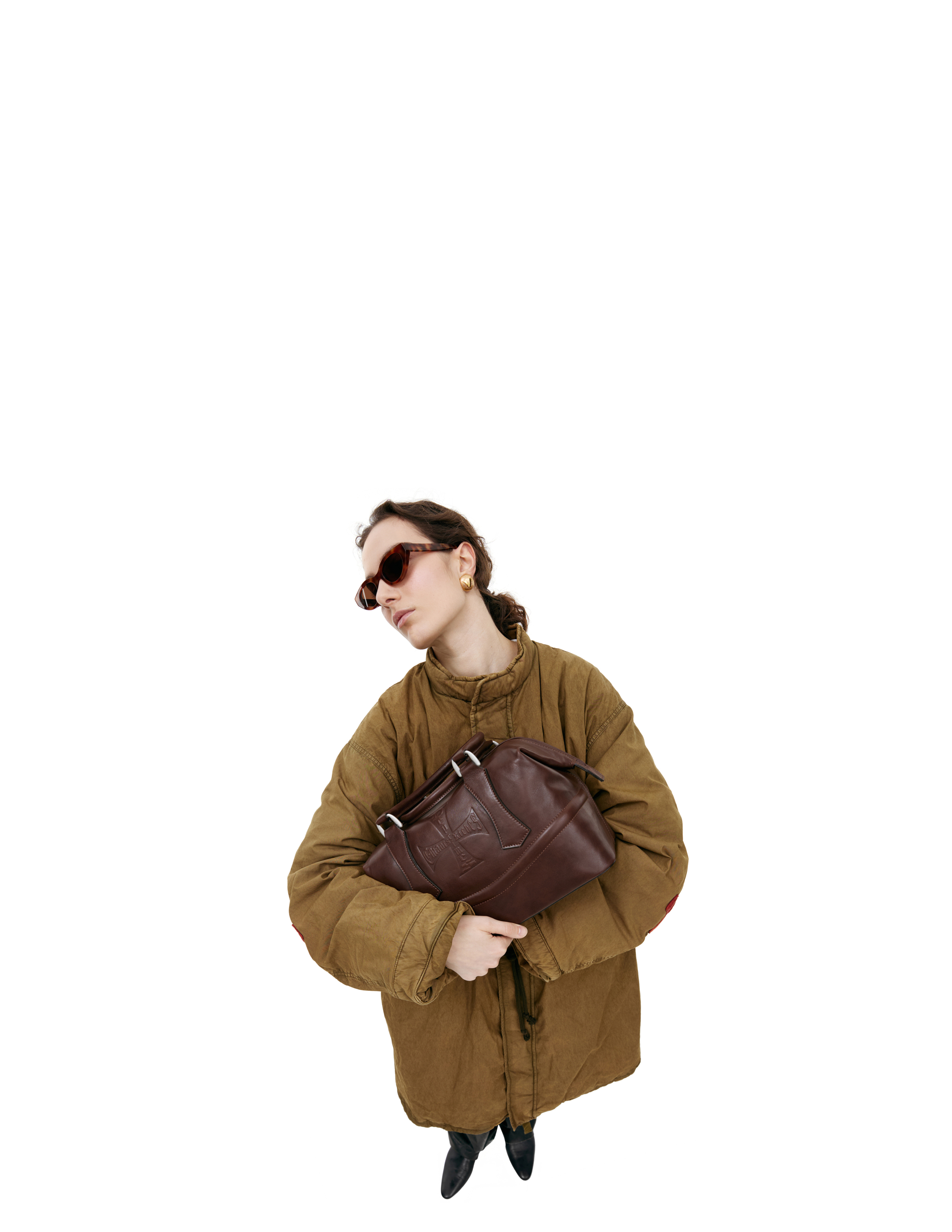 Enfants Riches Deprimes Jacket With Crosses On The Sleeves In Khaki