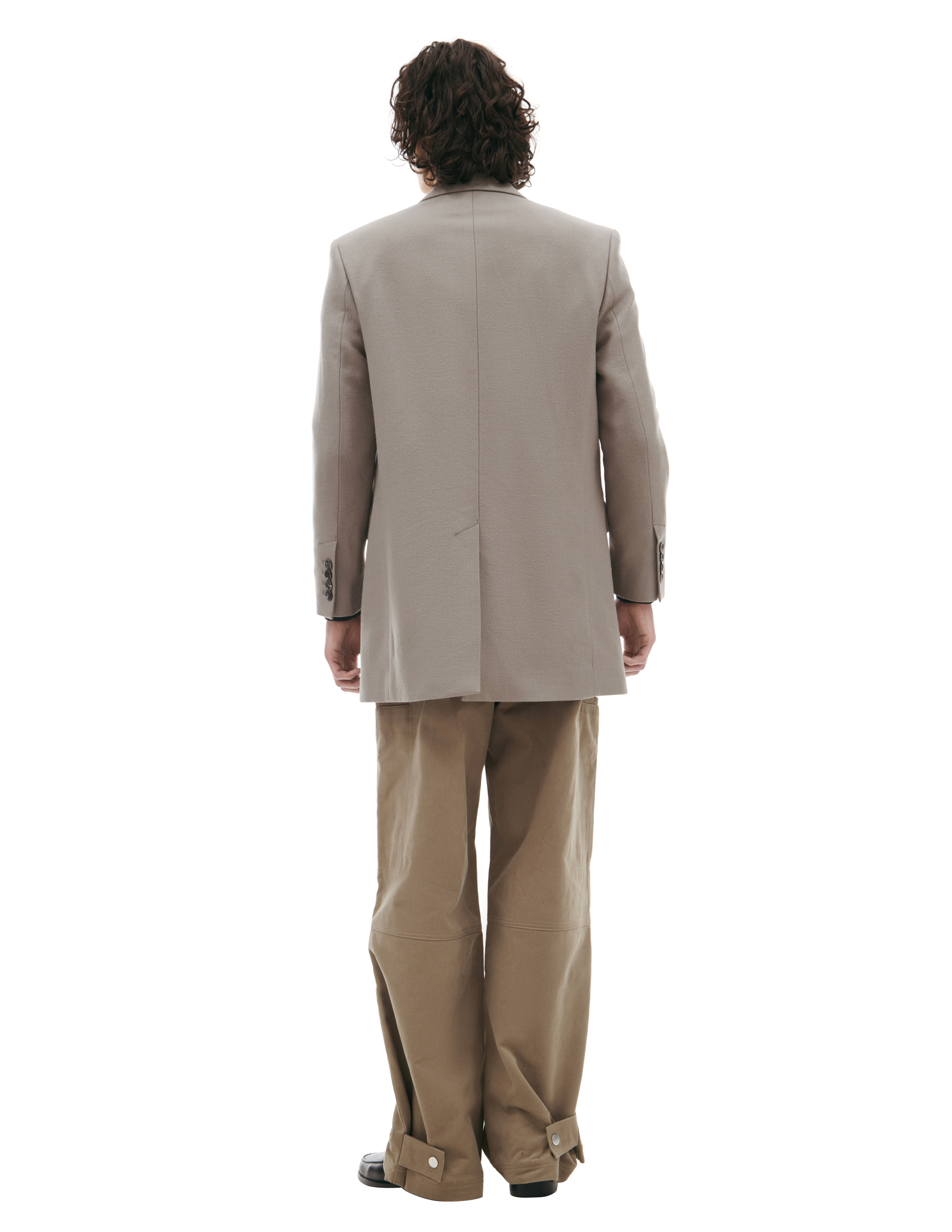 Ami Alexandre Mattiussi Light Taupe Virgin Wool Two Buttons Jacket In Gray