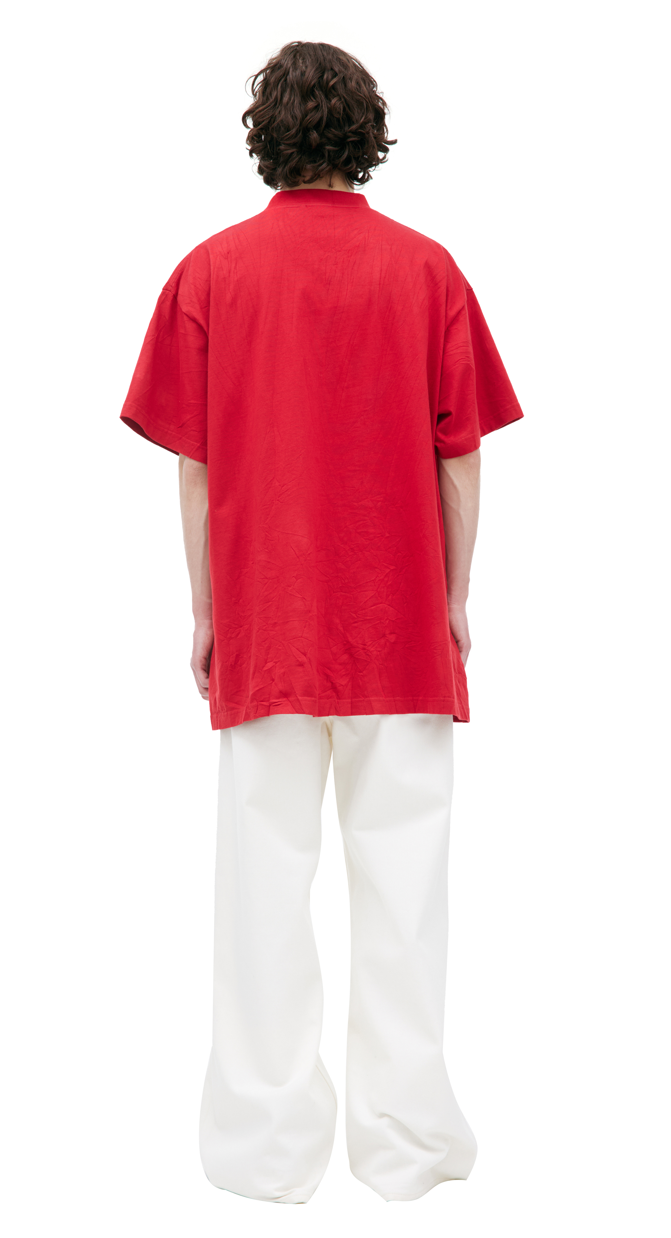 Buy Balenciaga men red oversize t-shirt for $855 online on