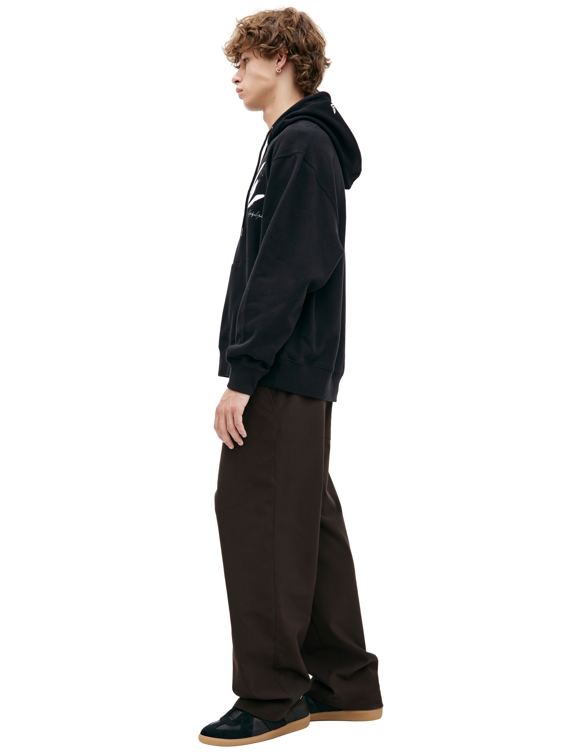 Shop Yohji Yamamoto X New Era Logo Hoodie In Black