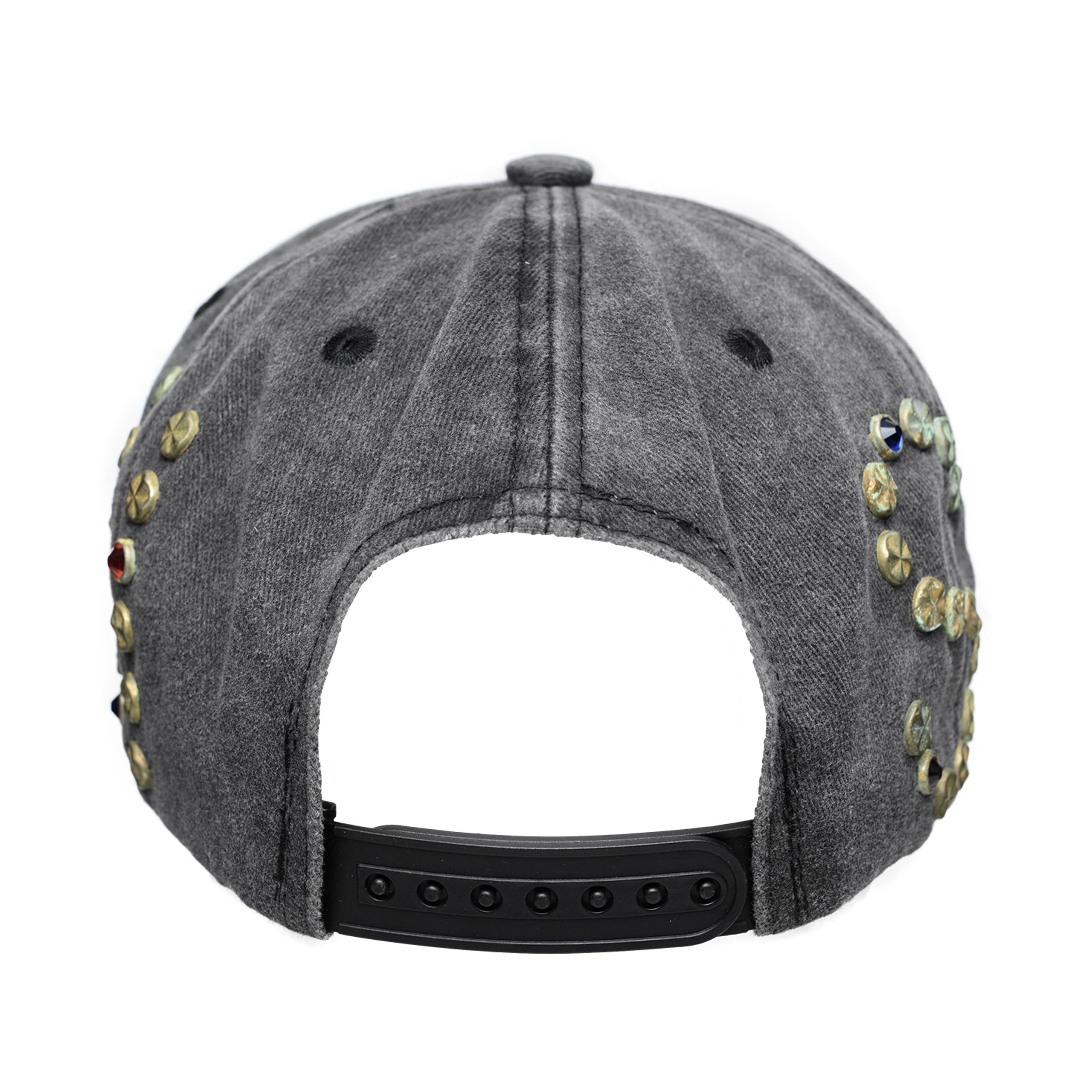Buy Satoshi Nakamoto men black cap with rivets for $540 online on