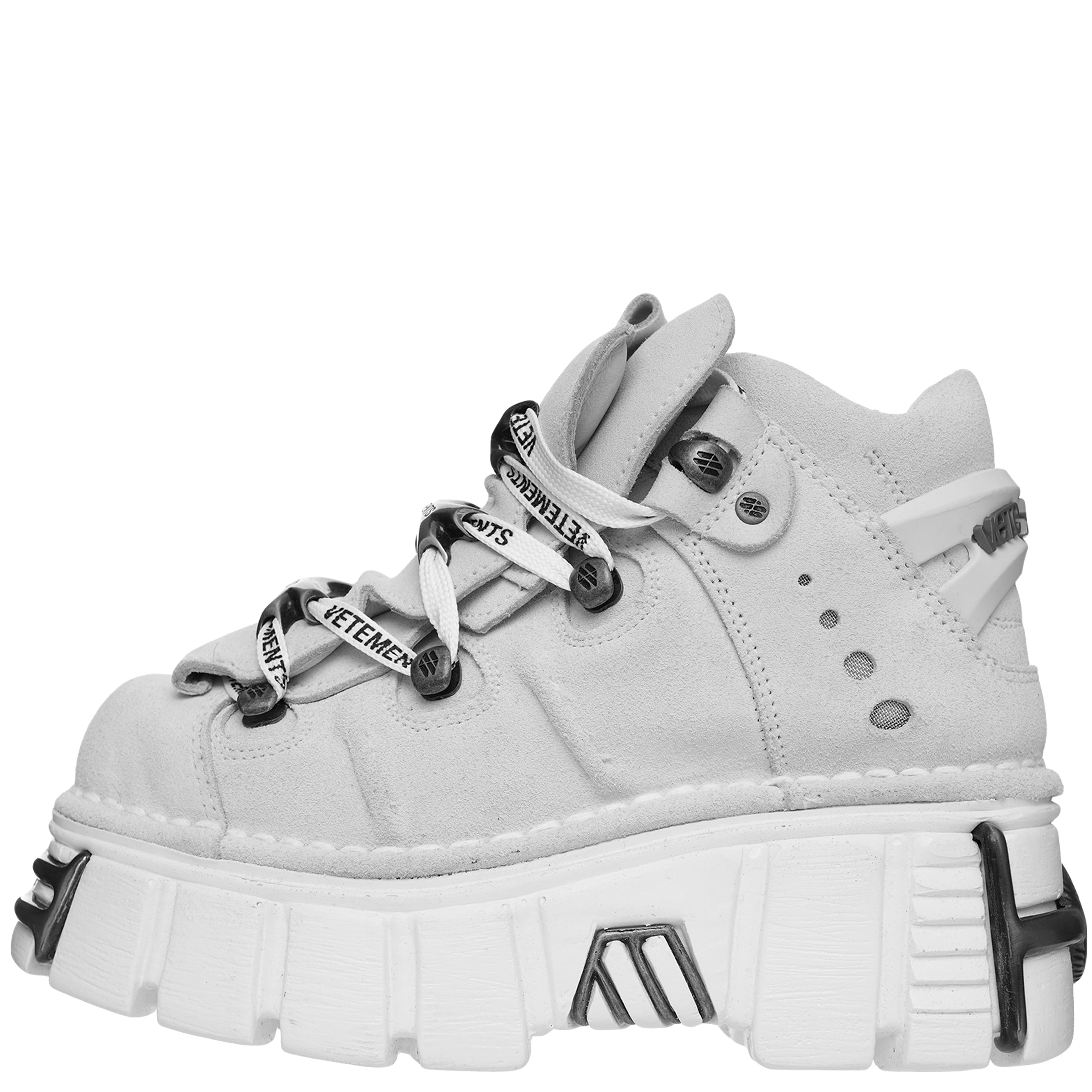 Shop Vetements Etements X New Rock Platform Boots In White