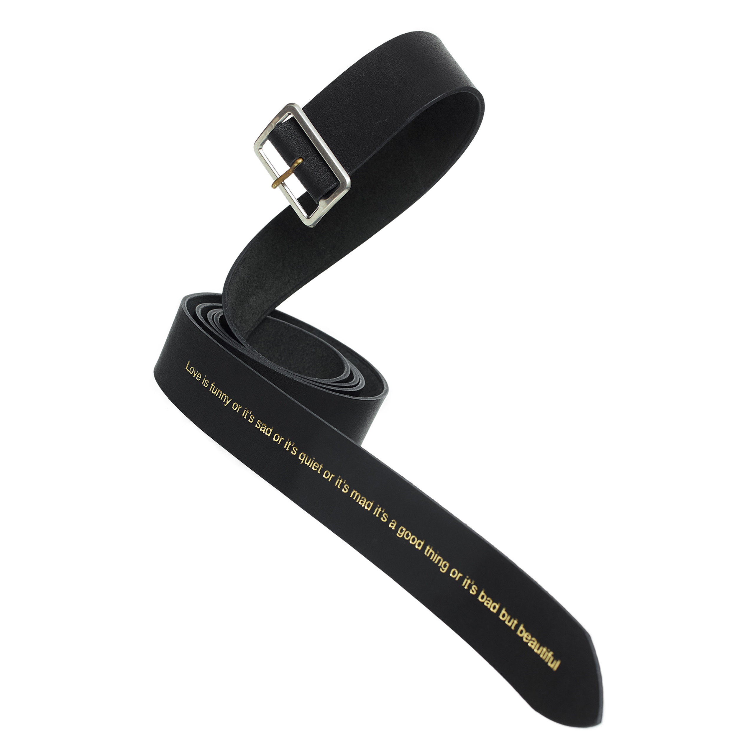 Undercover Black Leather Belt
