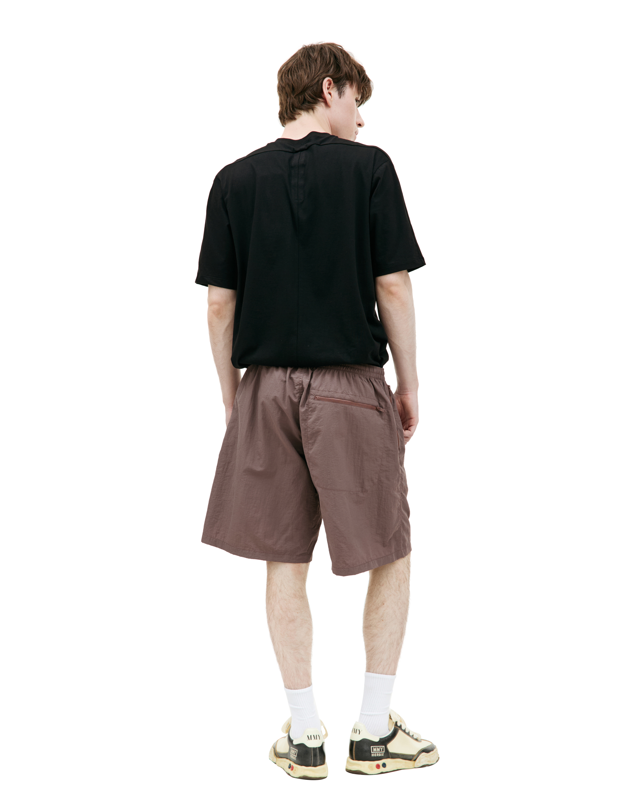 Shop Undercover Brown Nylon Shorts