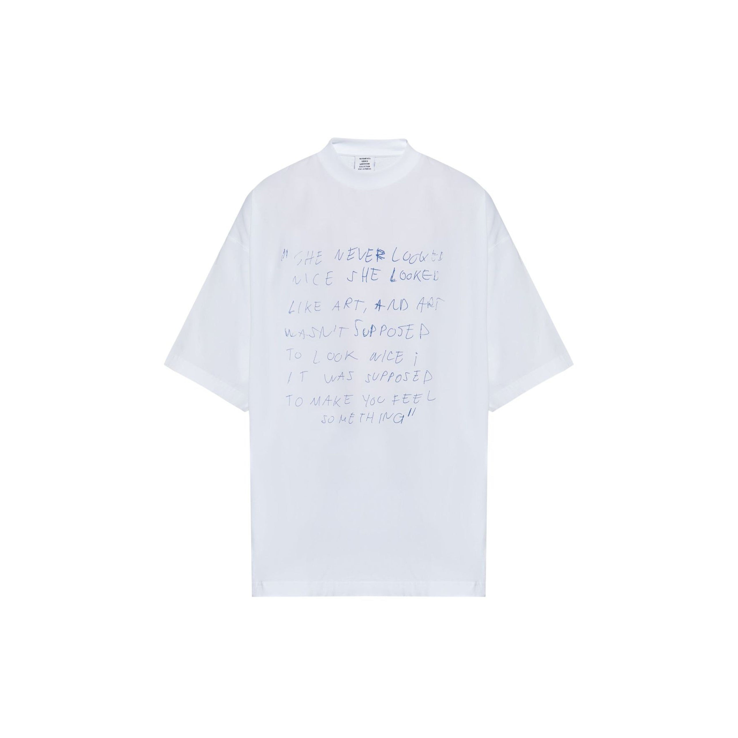 Vetements She Never Looked Nice Oversized T-shirt In White