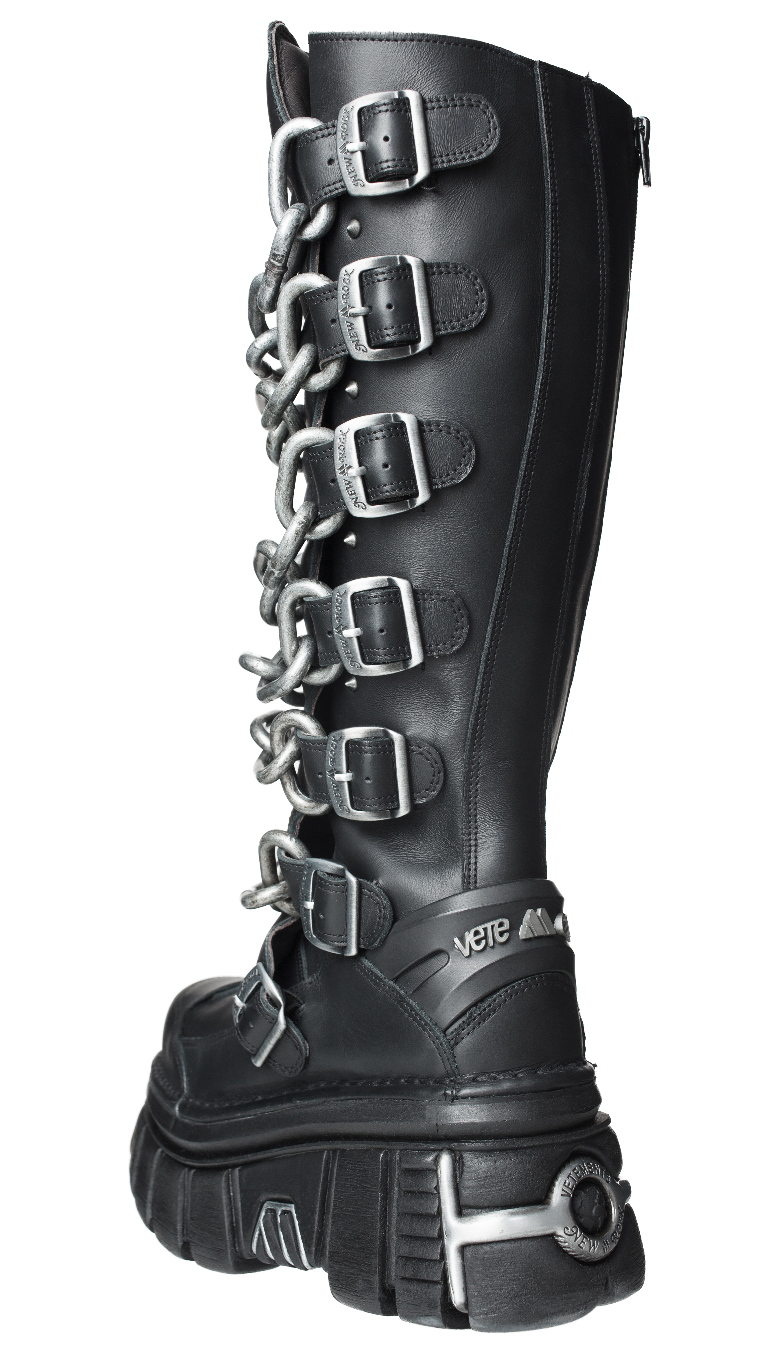 【関税込み】VETEMENTS ロングブーツ Buy VETEMENTS women black vetements x new rock chain link
