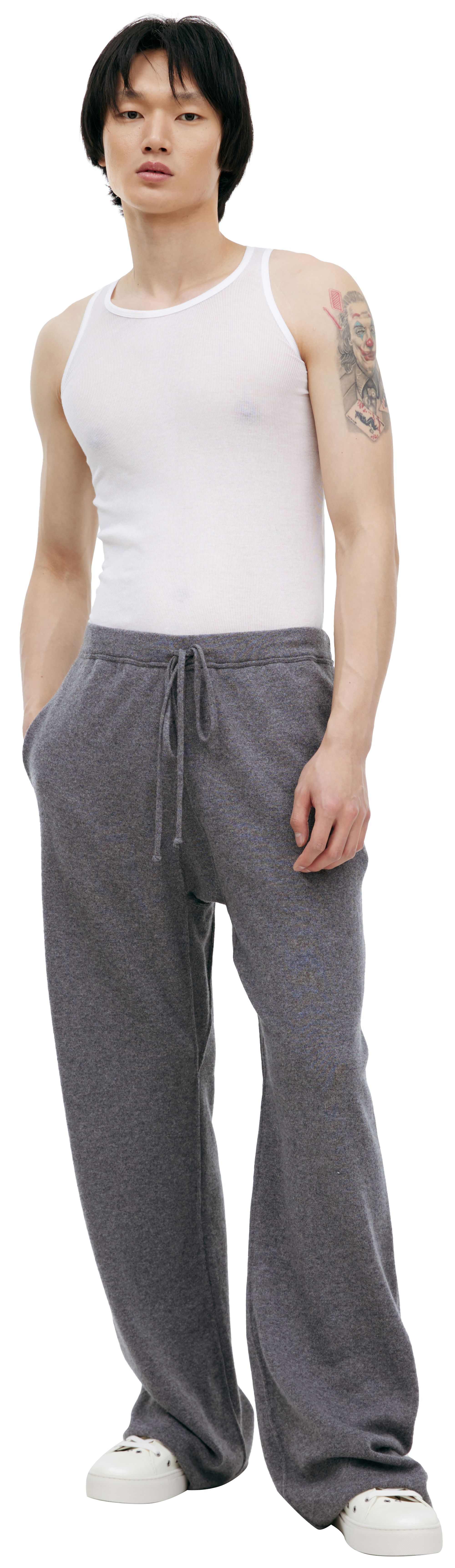 Buy Maison Margiela men grey wool trousers for $1,685 online