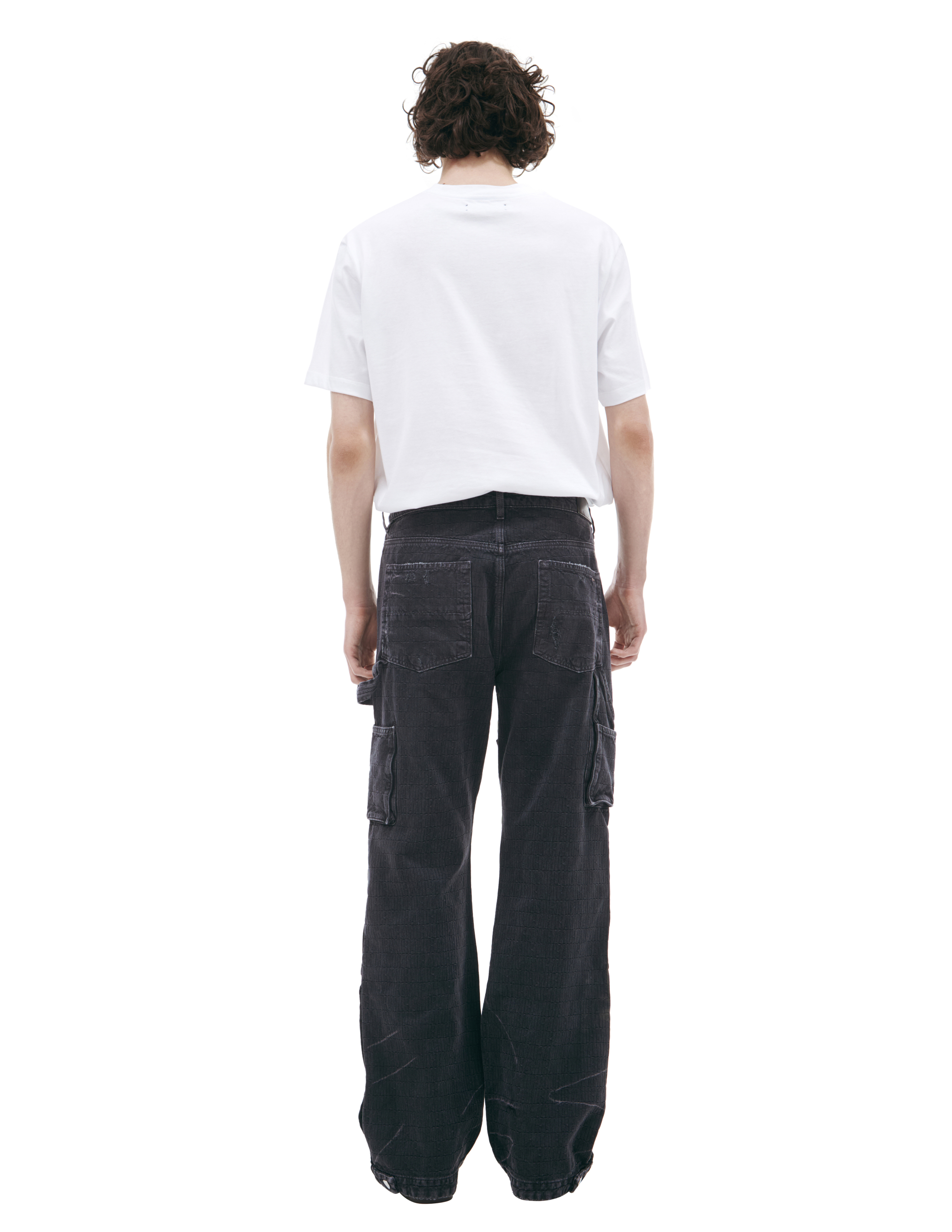 Amiri White Logo T-shirt In Black